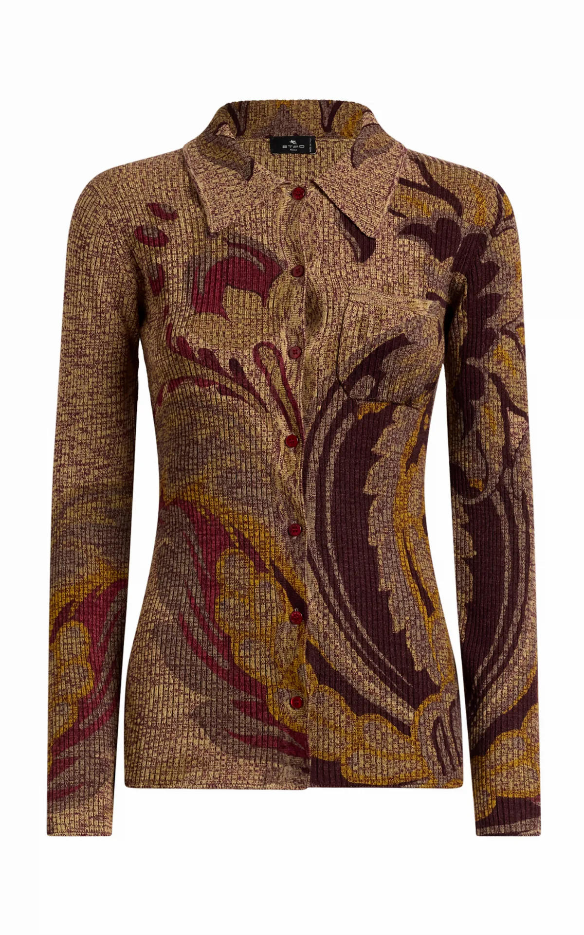 Paisley-Jacquard Wool Cardigan by Etro