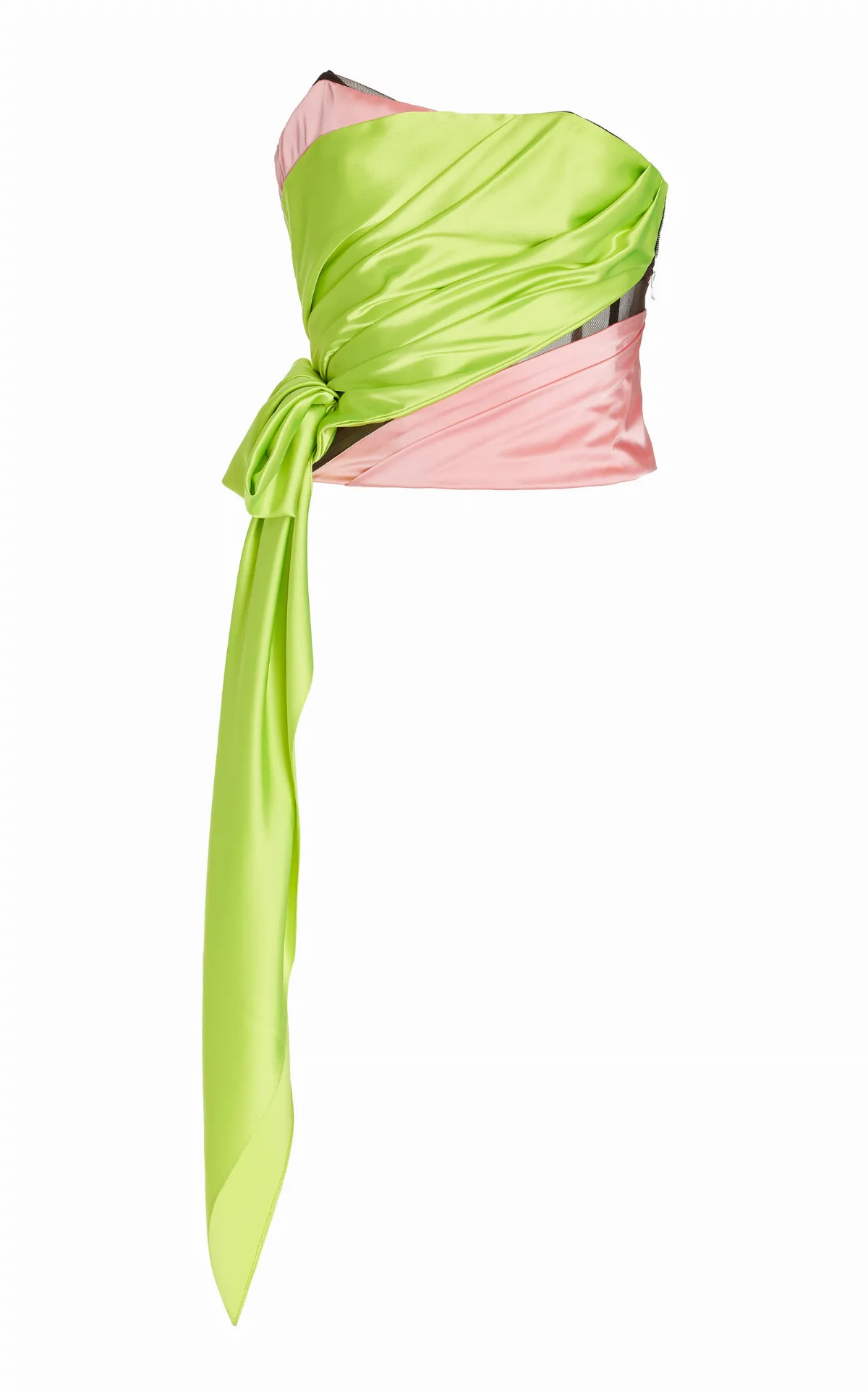 Draped Asymmetric Bustier Top by Halpern