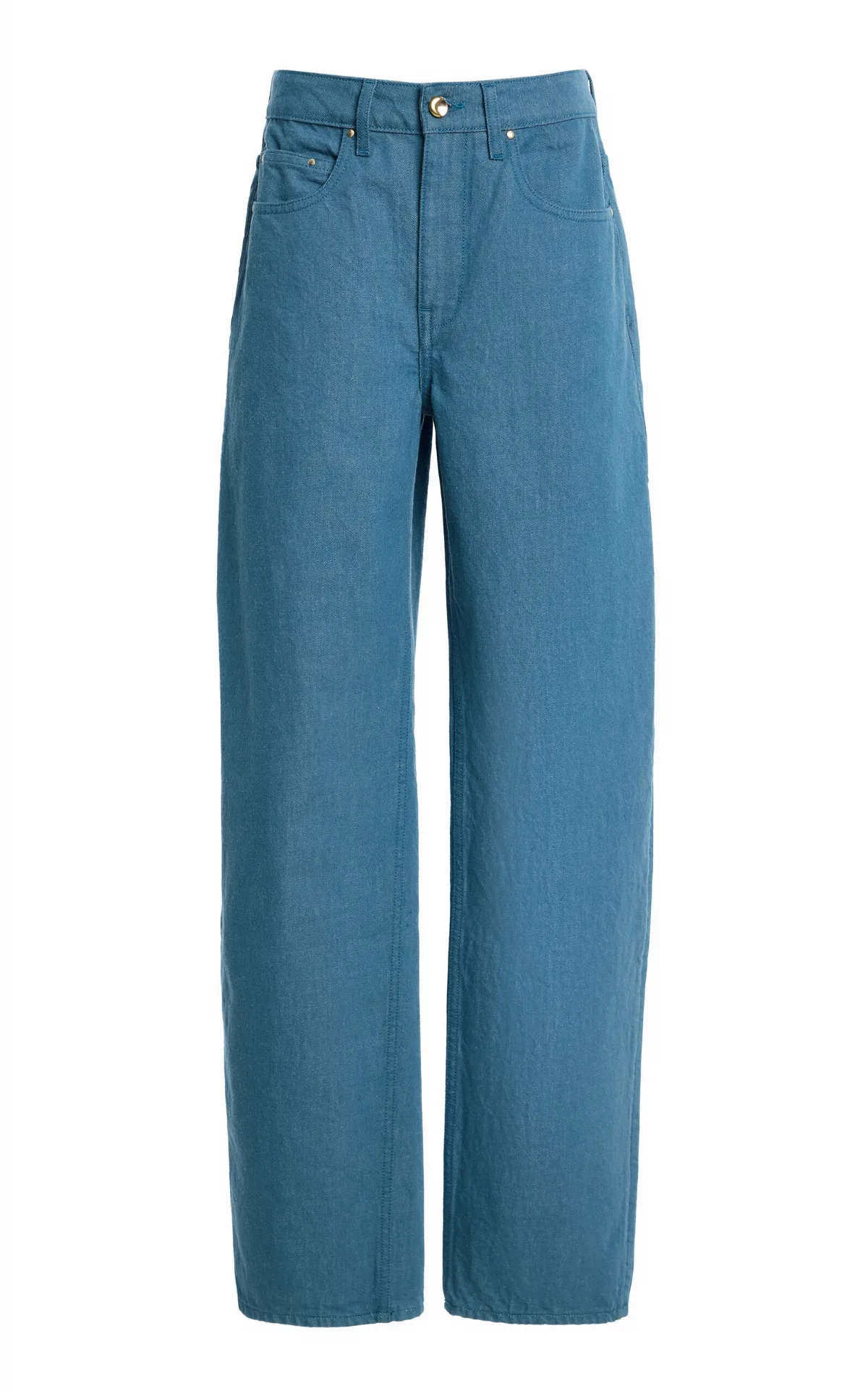 Rider Rigid Mid-Rise Wide-Leg Jeans by Ossou