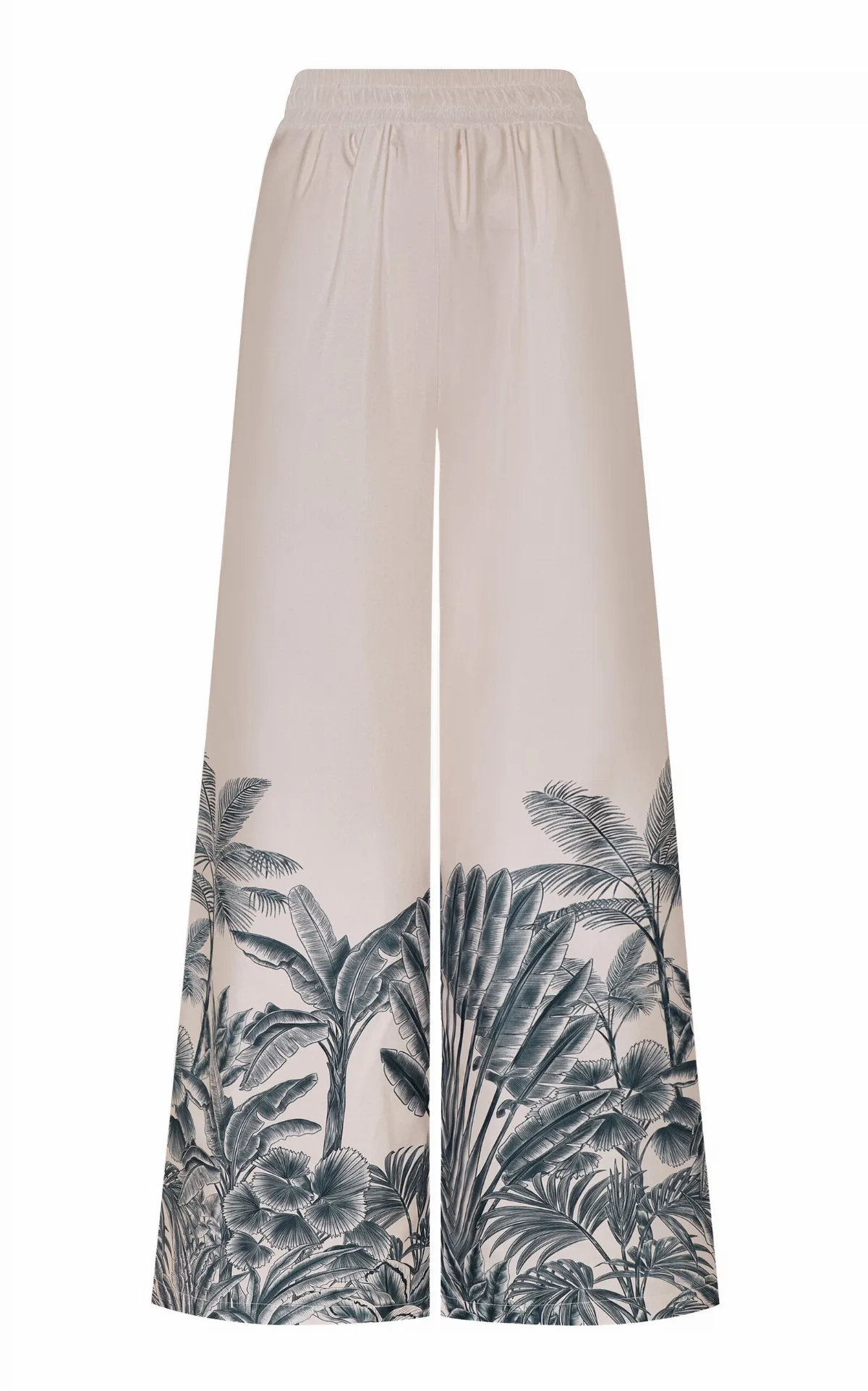 Tamu Mia Printed Crepe De Chine Wide-Leg Pants by Andres Otalora