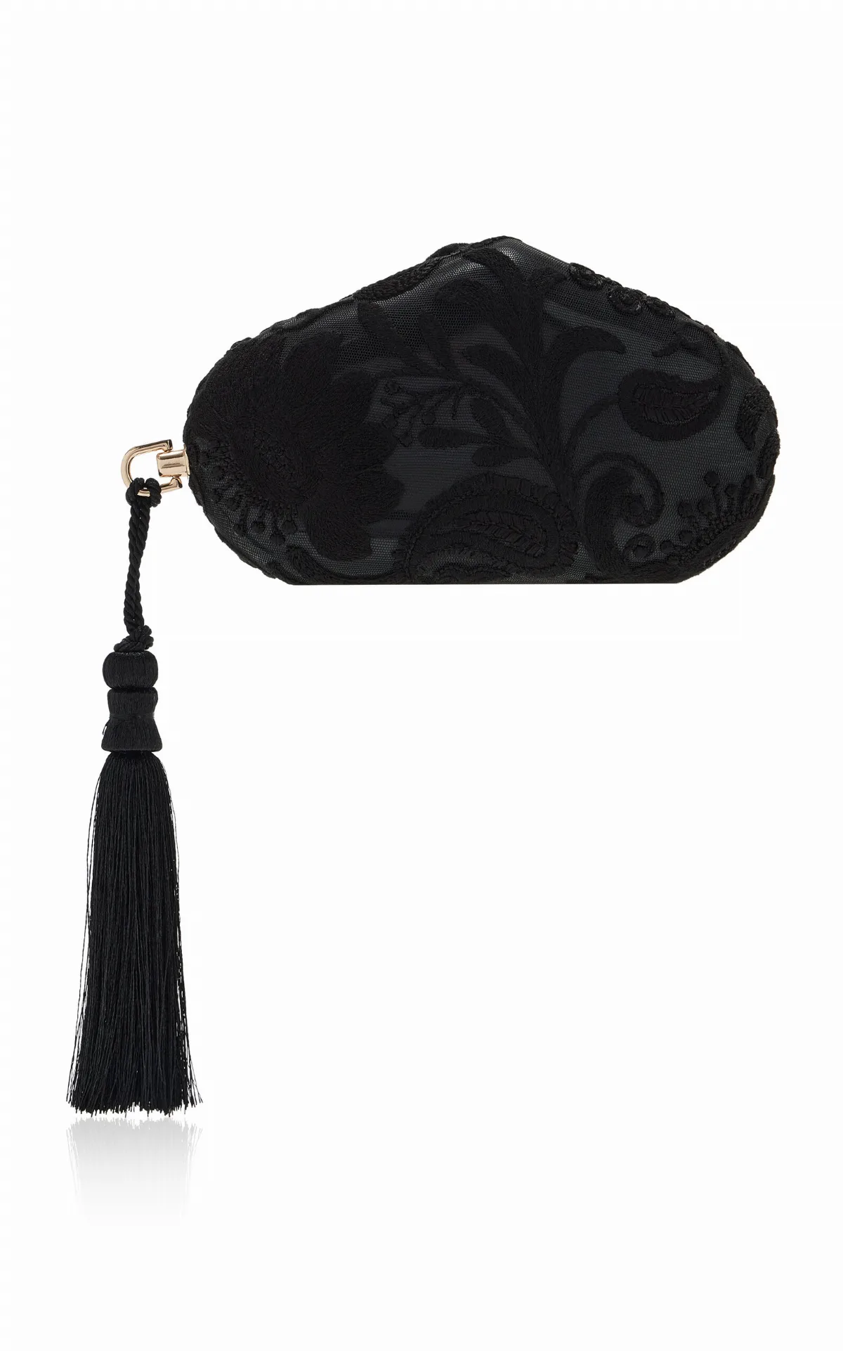 La Isla Marlies Lace-Trimmed Wooden Clutch by Marlies Grace