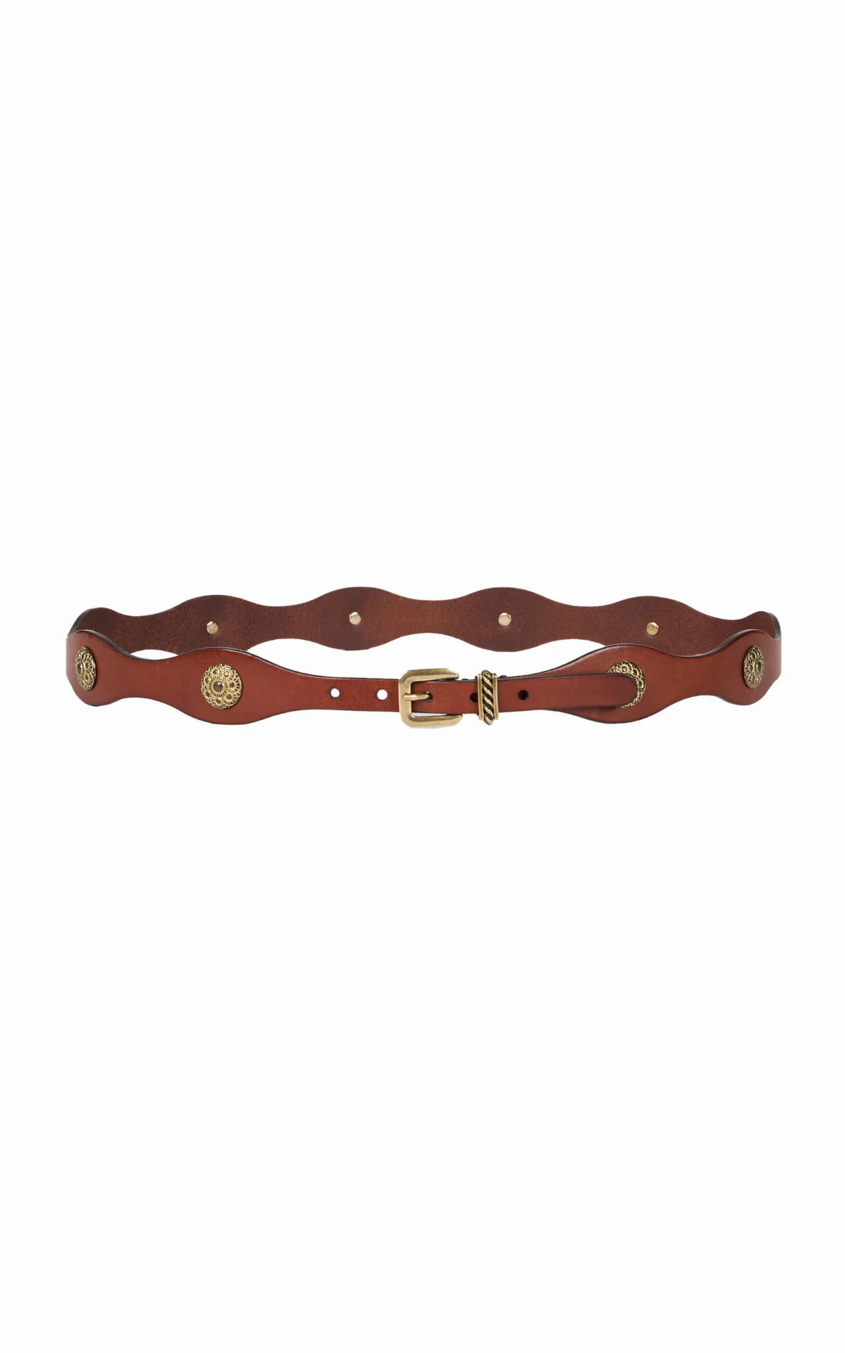 Leather Brass Belt by Etro