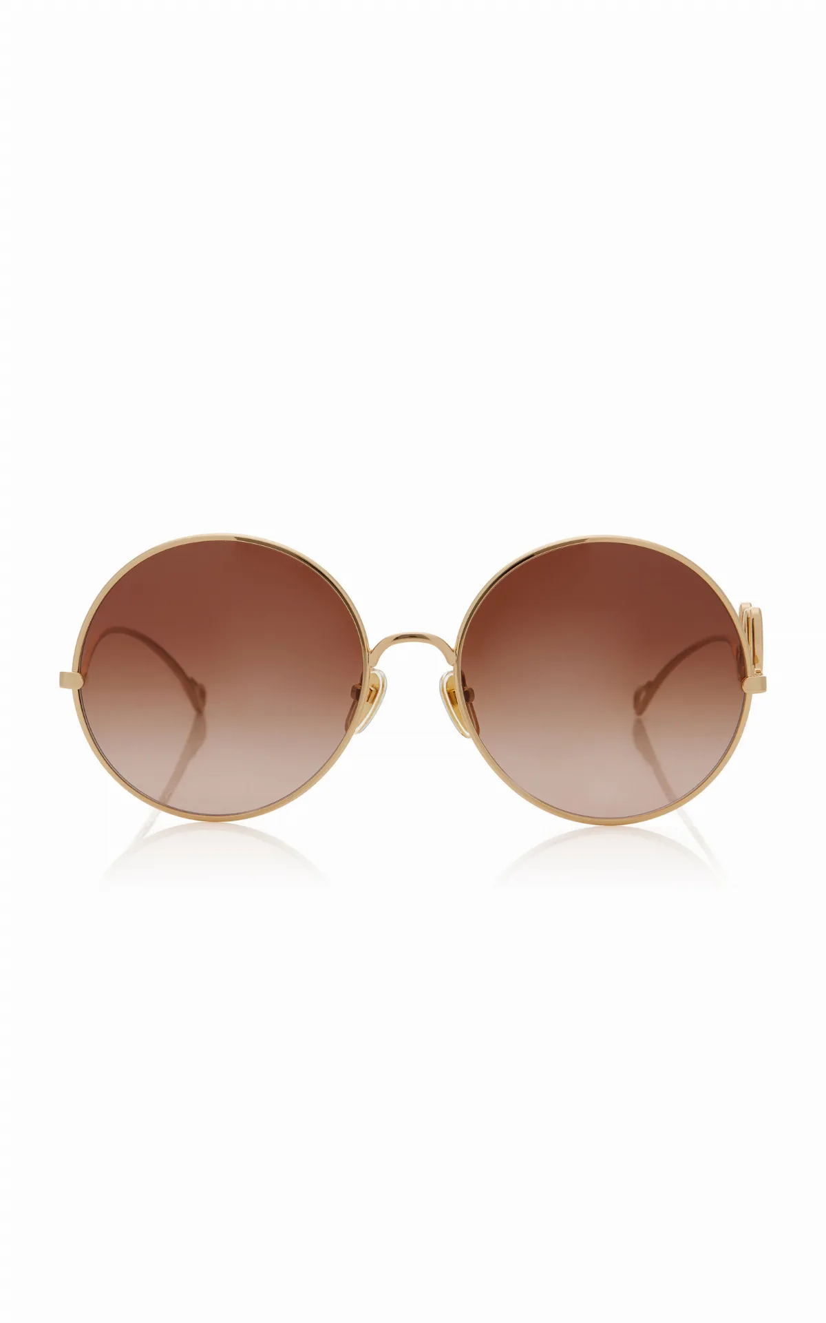 Iconic Round-Frame Metal Sunglasses by Chloé