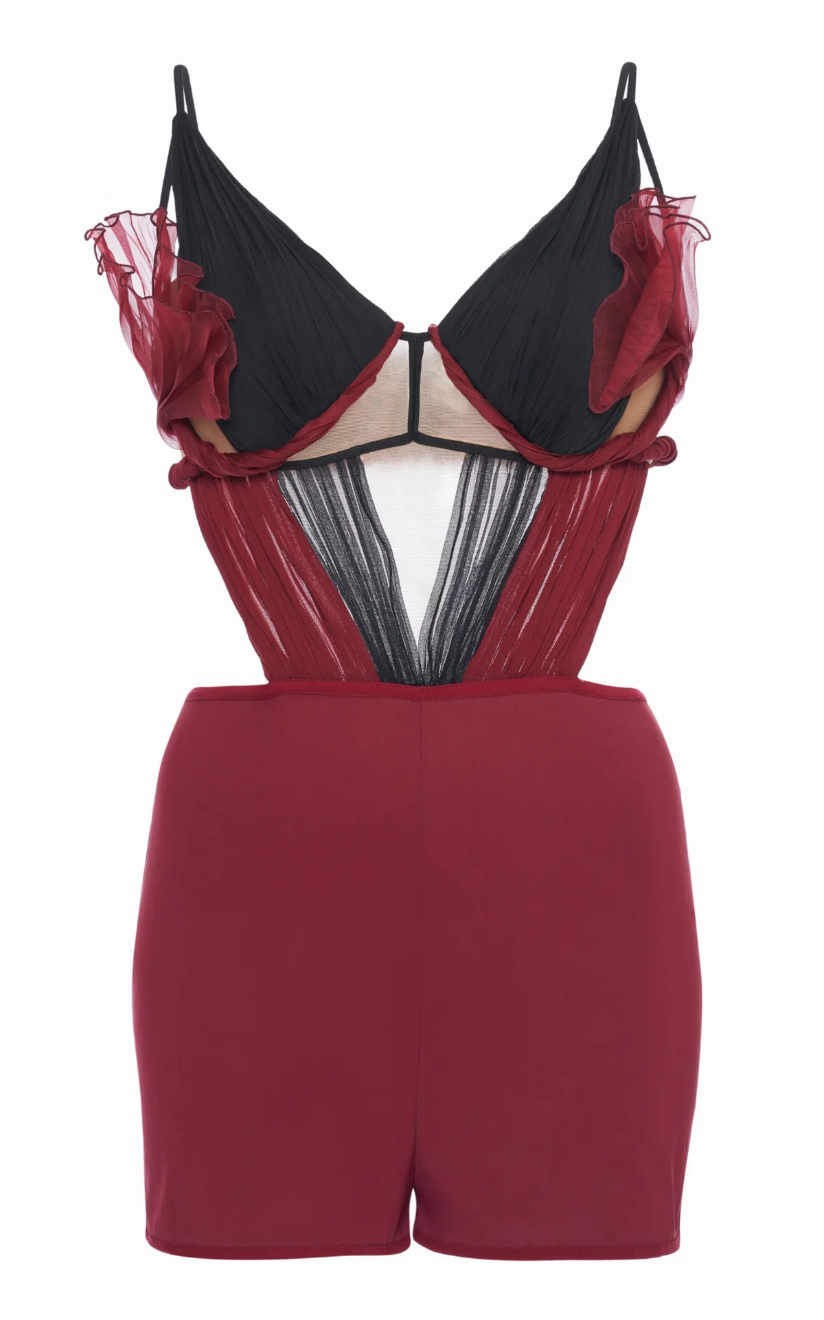 Flower Petal Silk Playsuit by Nensi Dojaka