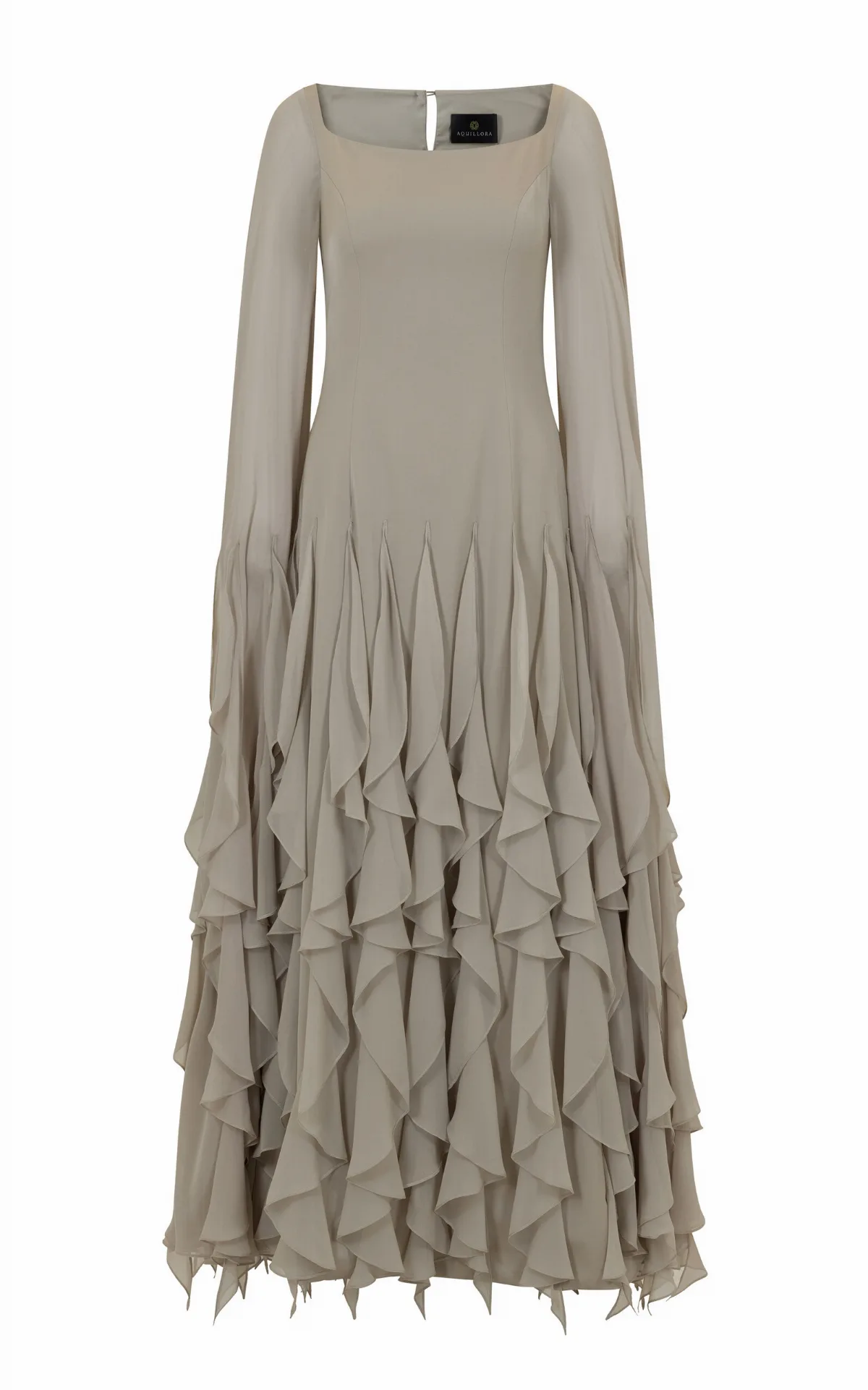 Innocence Long Ruffle Sleeve Dress by Aquillora