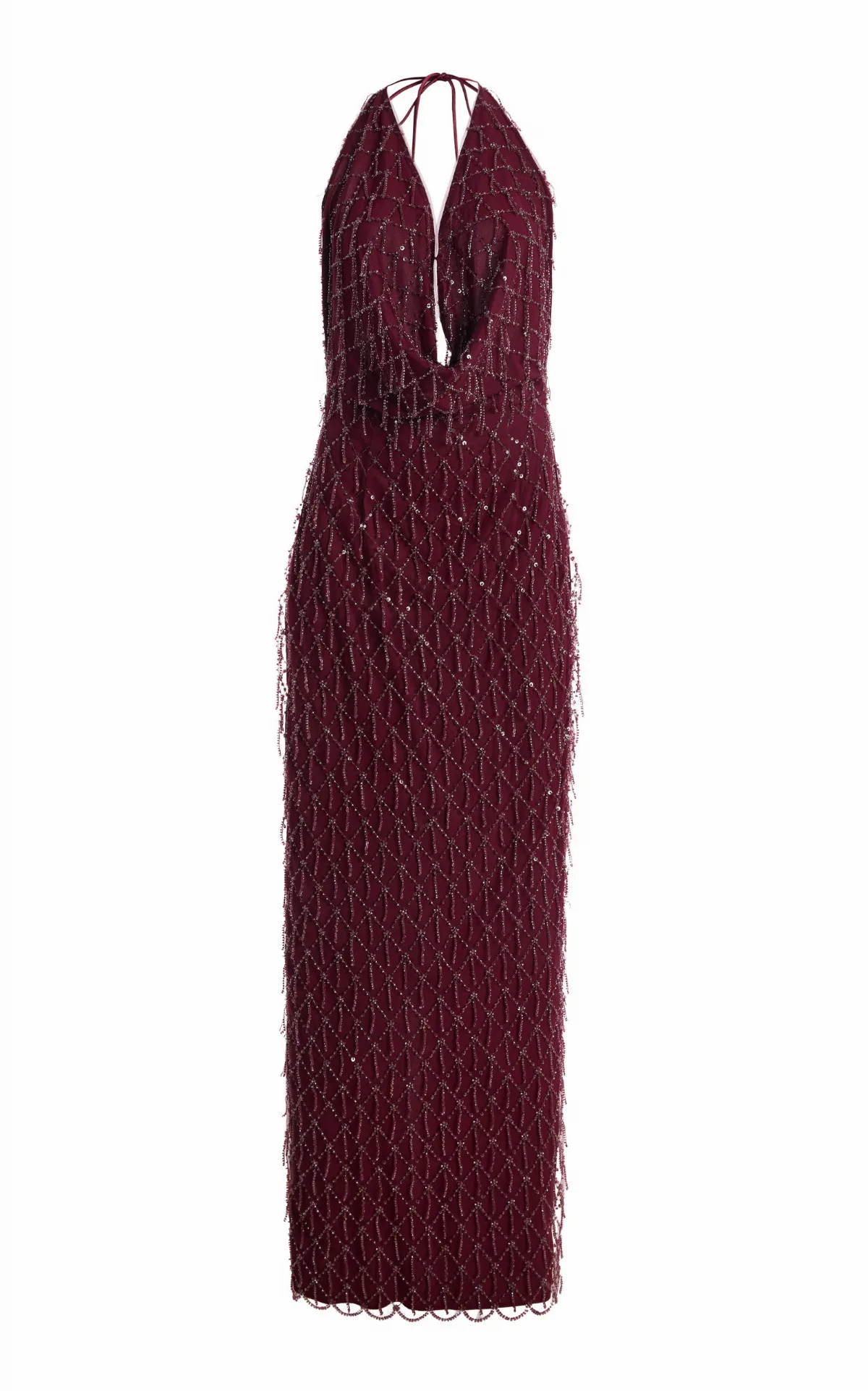 Halterneck Sequined Maxi Dress by ROTATE
