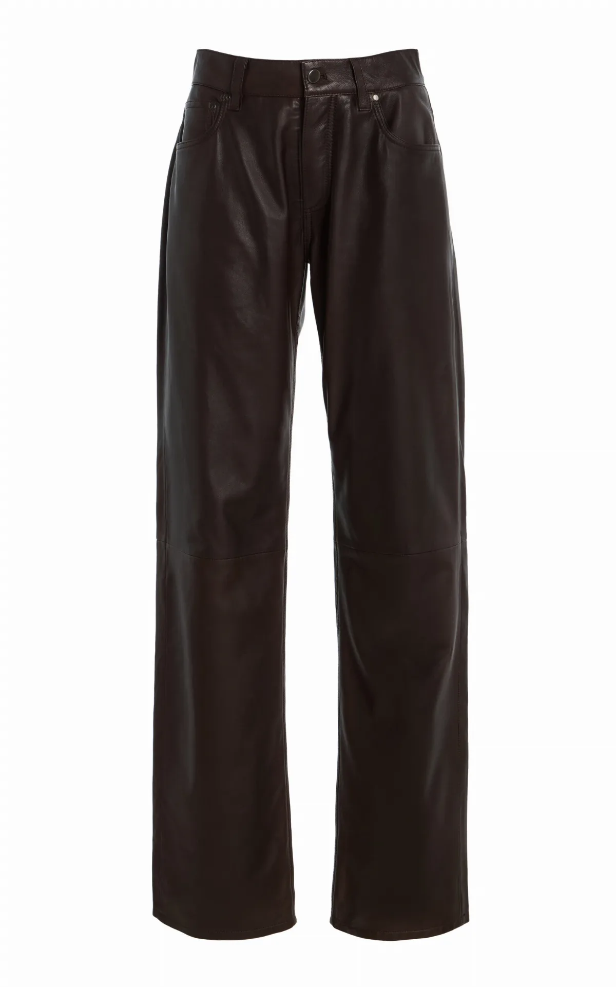 Low Rise Baggy Leather Pants by EB Denim