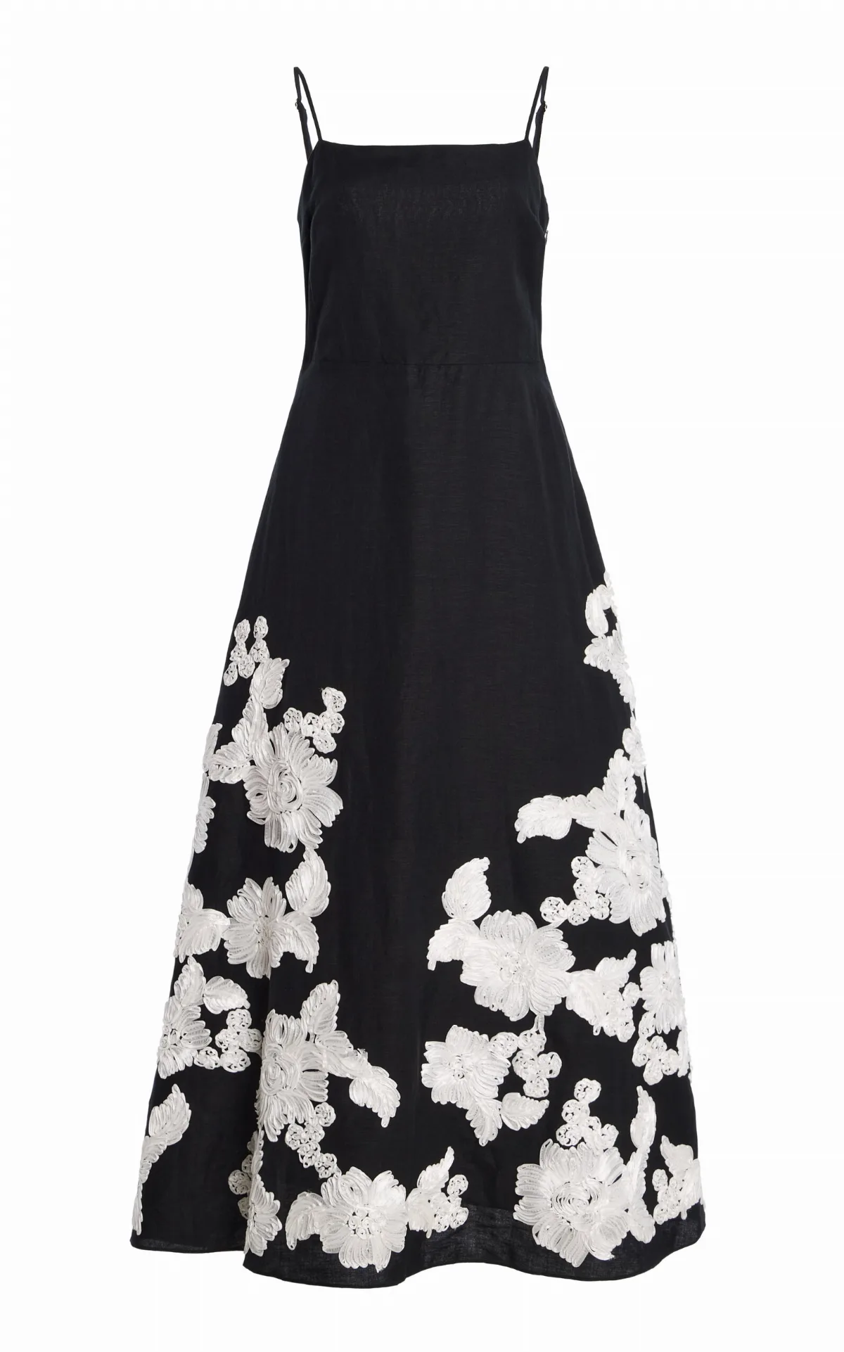 Annabella Soutache Linen Midi Dress by SIMKHAI