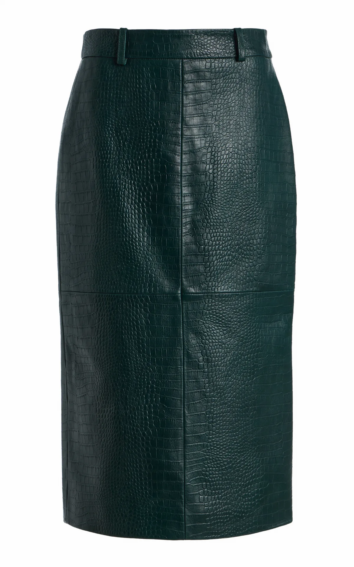 Taney Croc-Embossed Leather Midi Skirt by The Frankie Shop