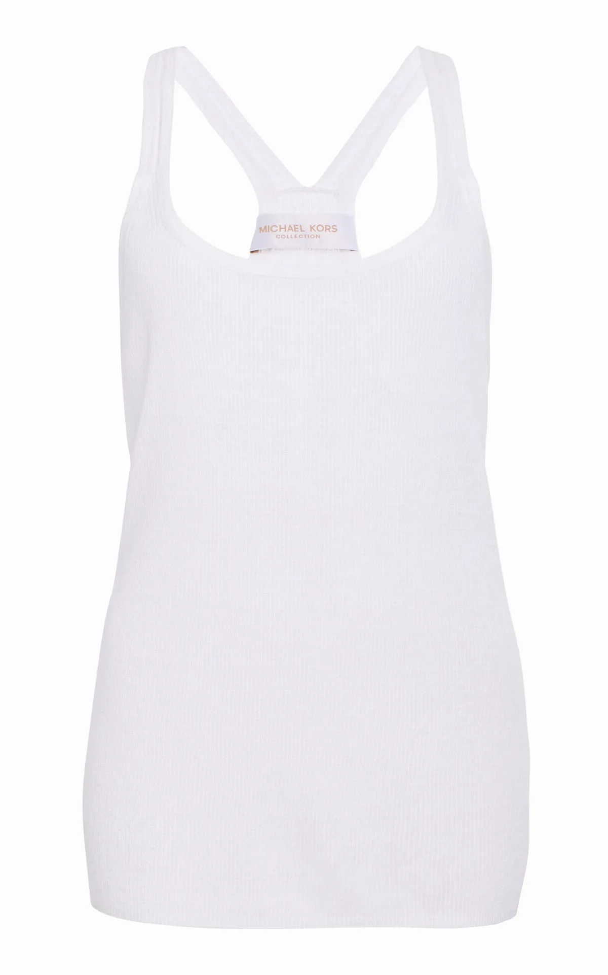 Ribbed Superfine Linen-Cotton Tank Top by Michael Kors Collection