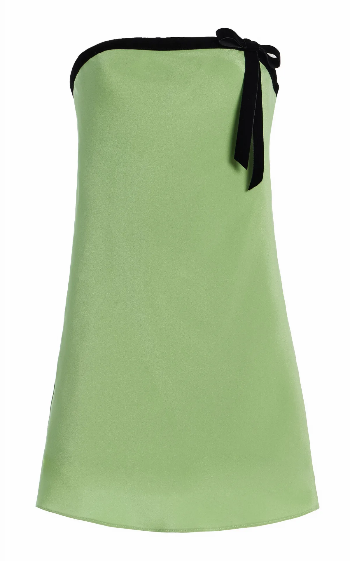 Velvet-Trimmed Silk Crepe Bias Mini Dress by Rodarte
