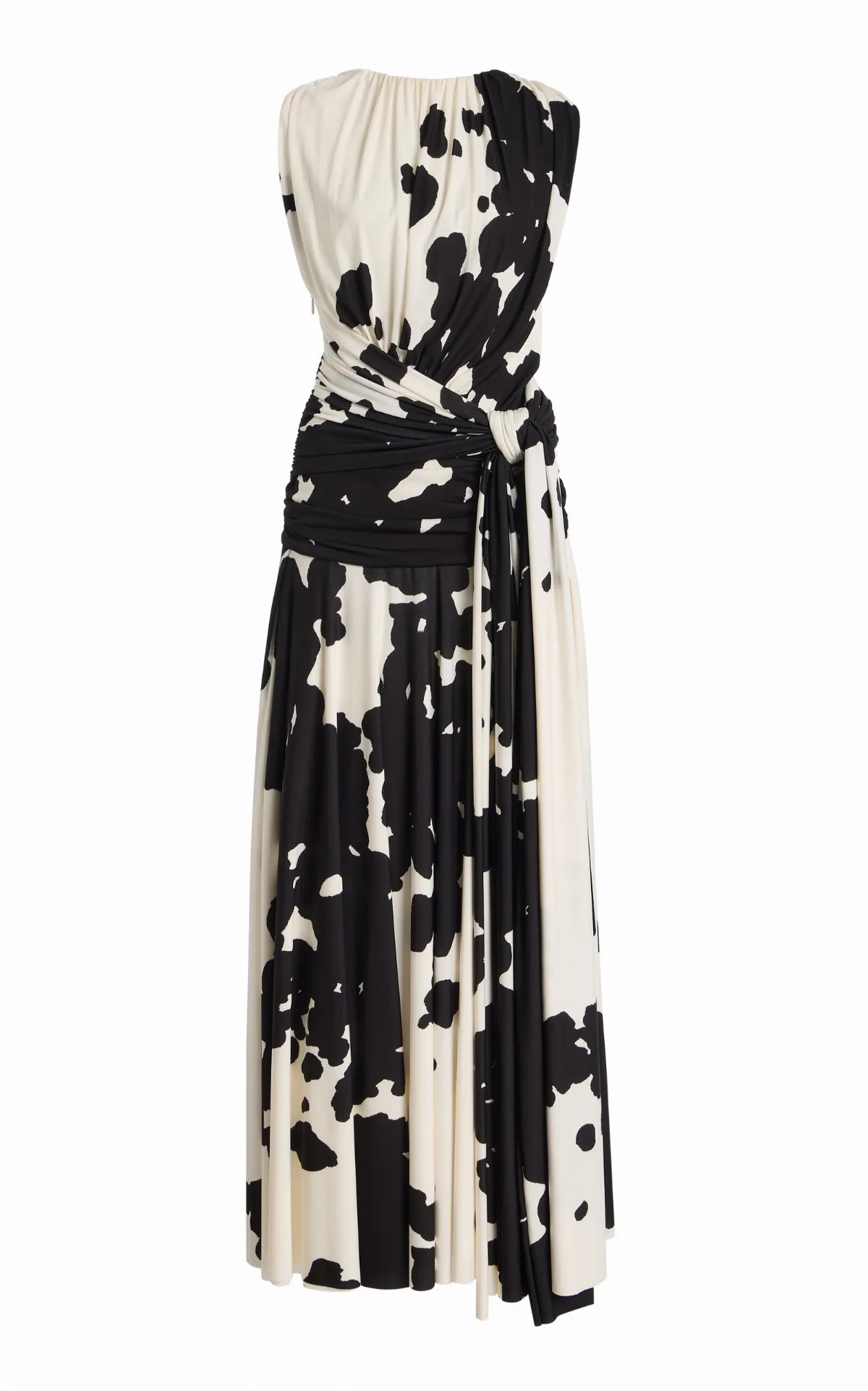 The Isadora Knot-Detailed Printed Maxi Dress by Brandon Maxwell