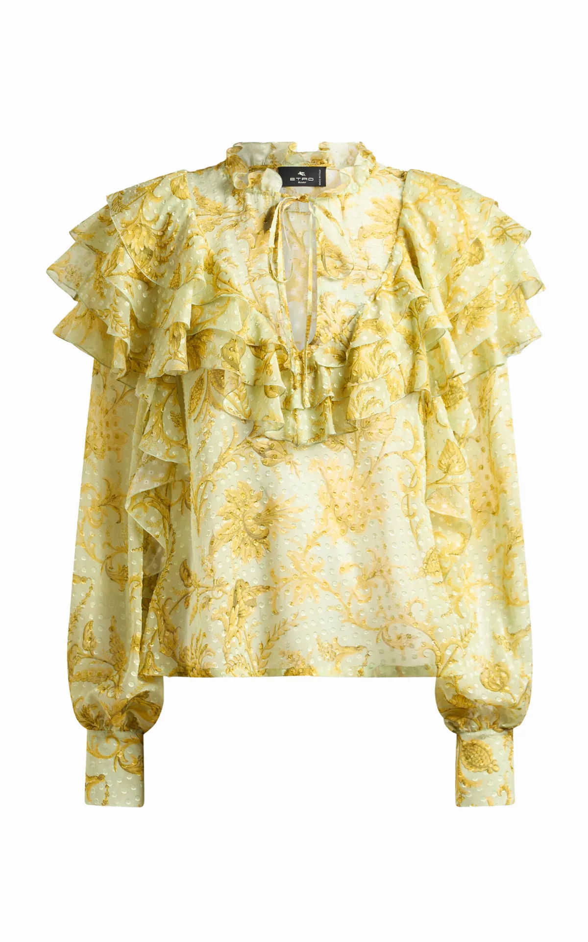 Ruffled Silk-Blend Top by Etro
