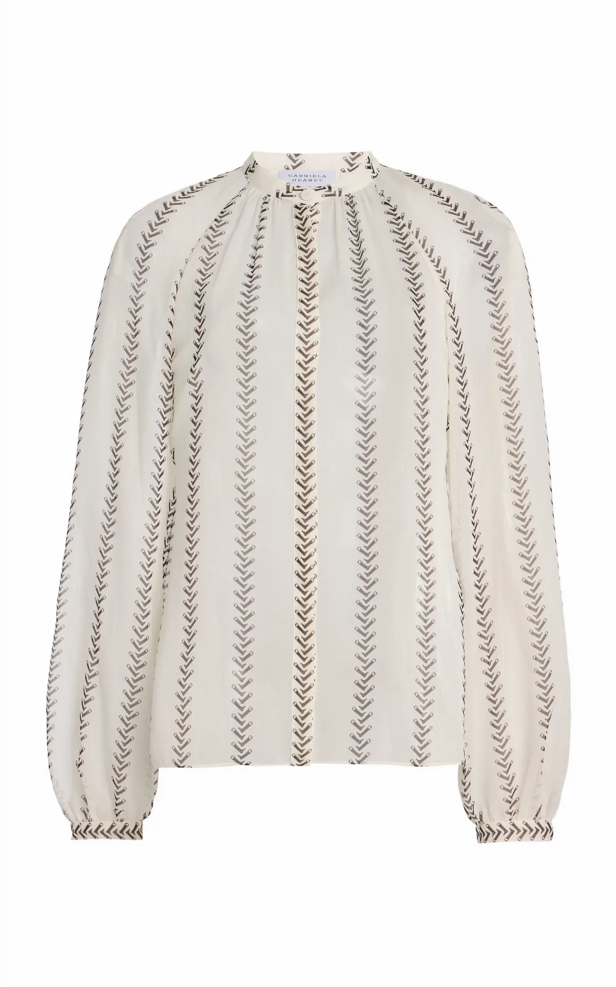 Gian Boot-Striped Silk Top by Gabriela Hearst
