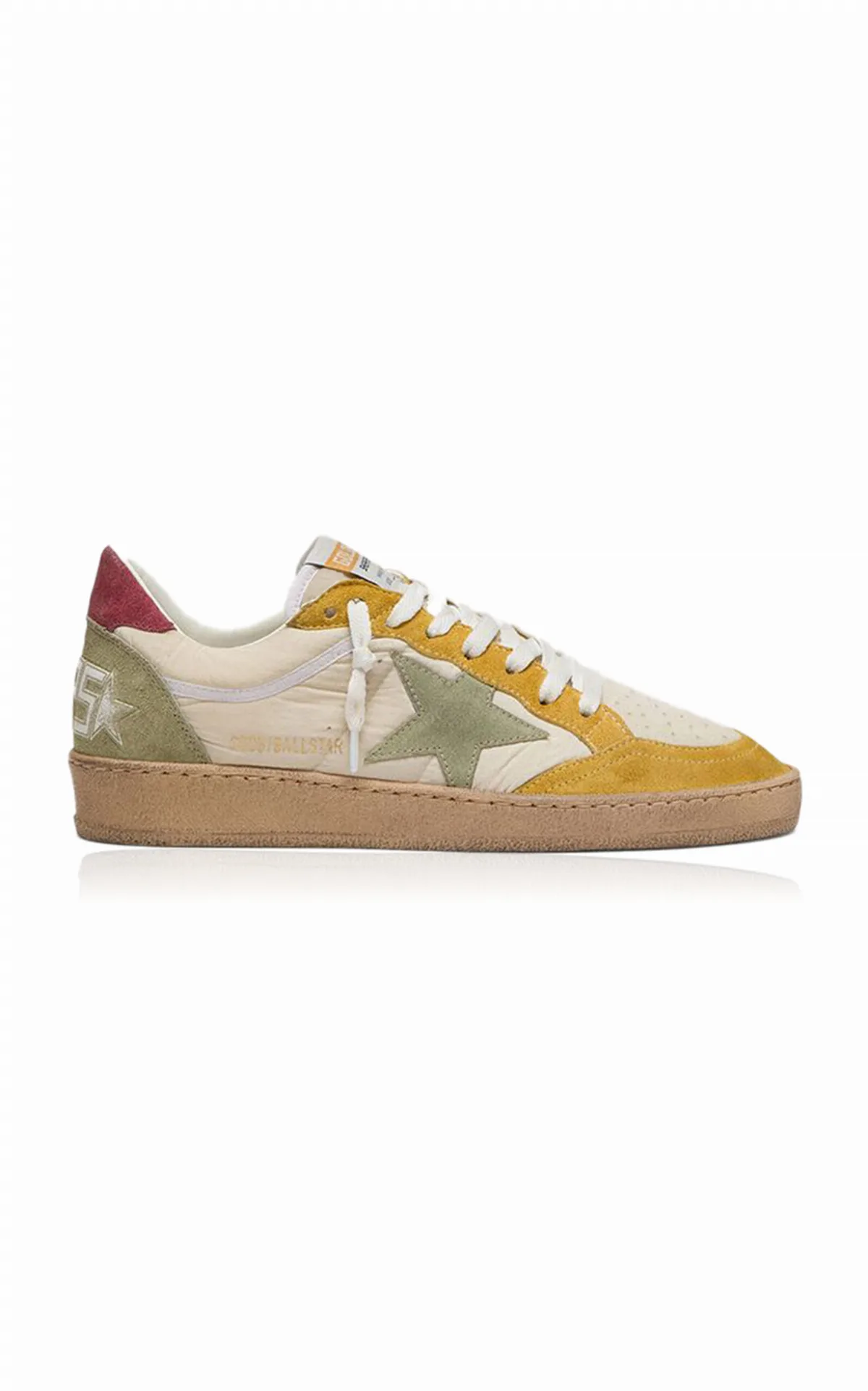 Ball Star Leather-Trimmed Sneakers by Golden Goose