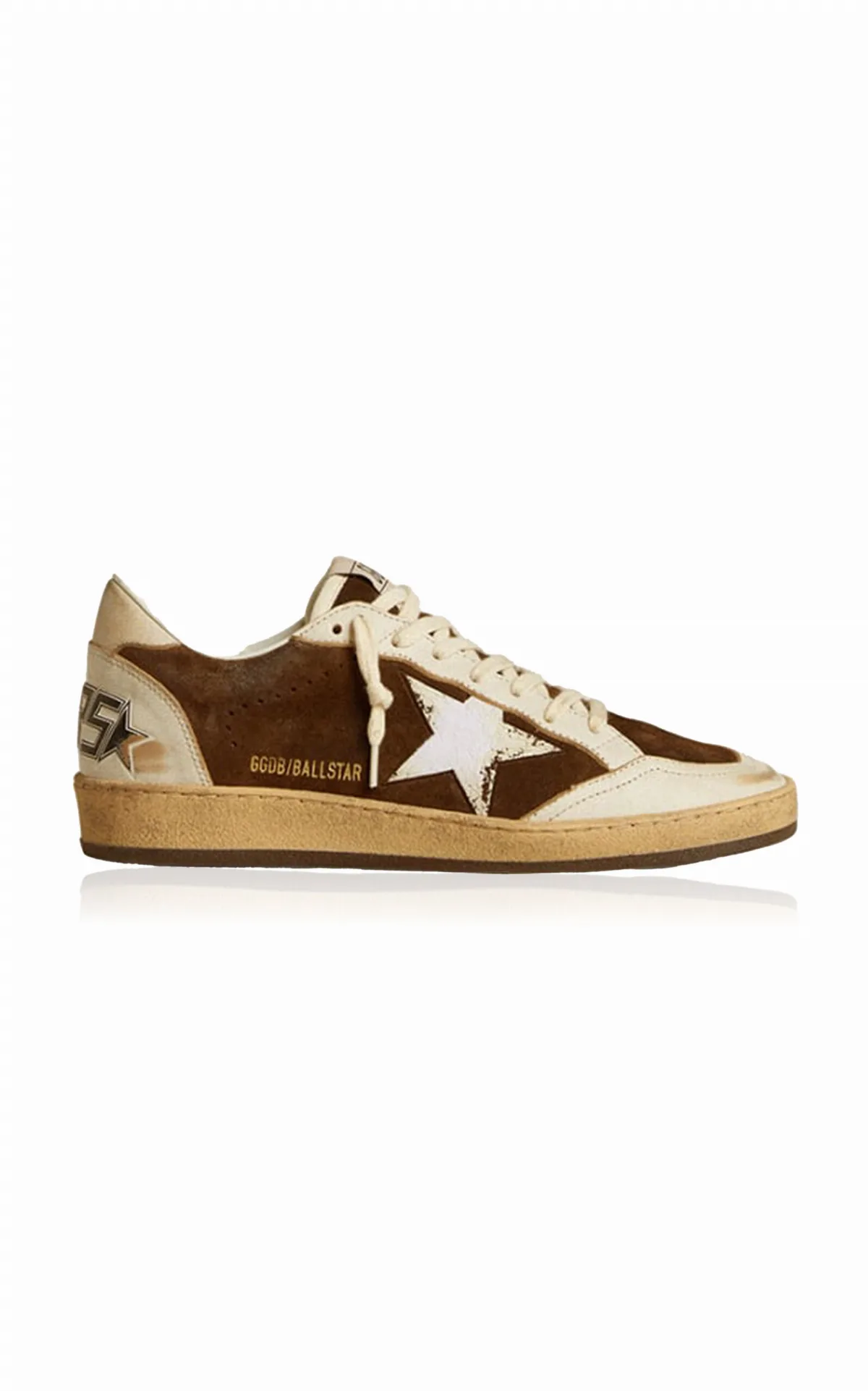 Ballstar Flocked-Detailed Suede Sneakers