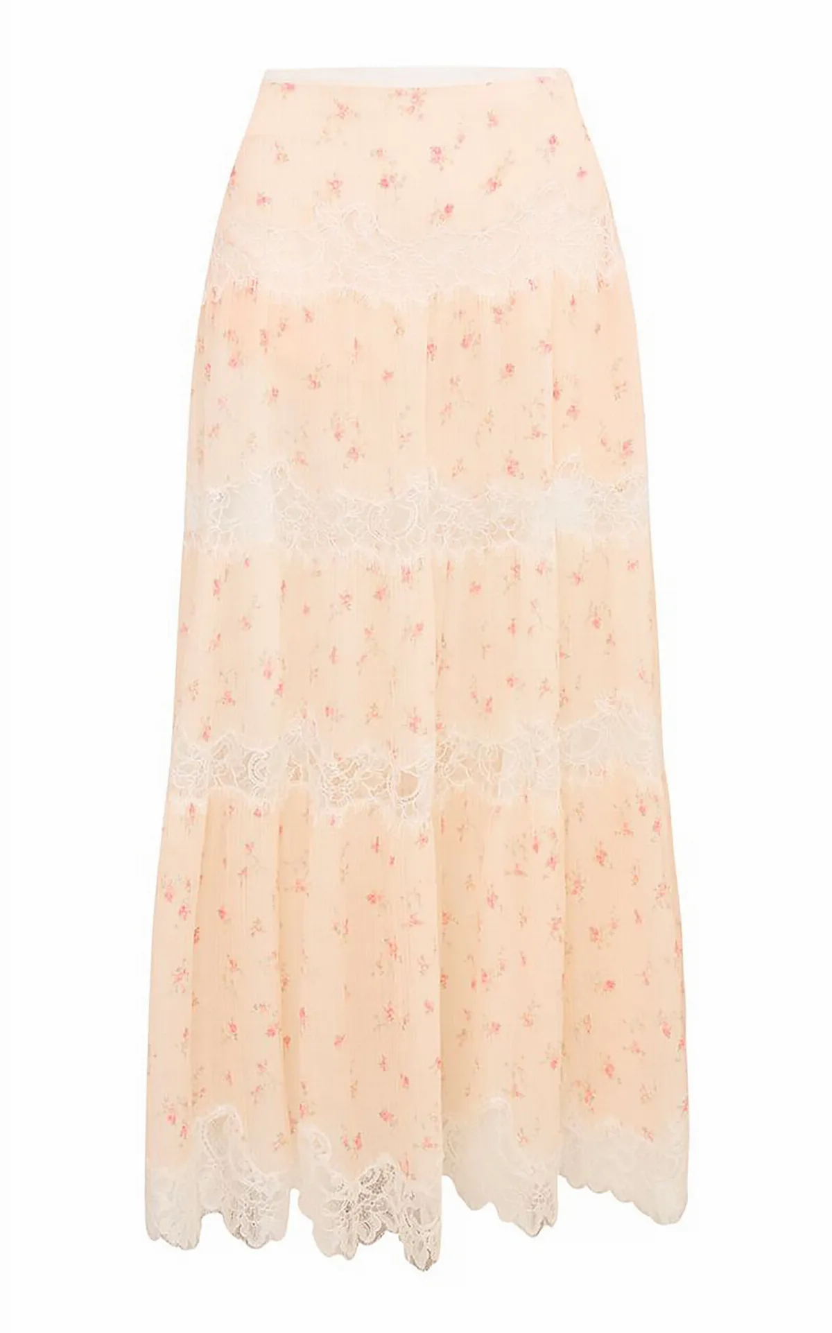Everhart Silk Blend Maxi Skirt by LoveShackFancy