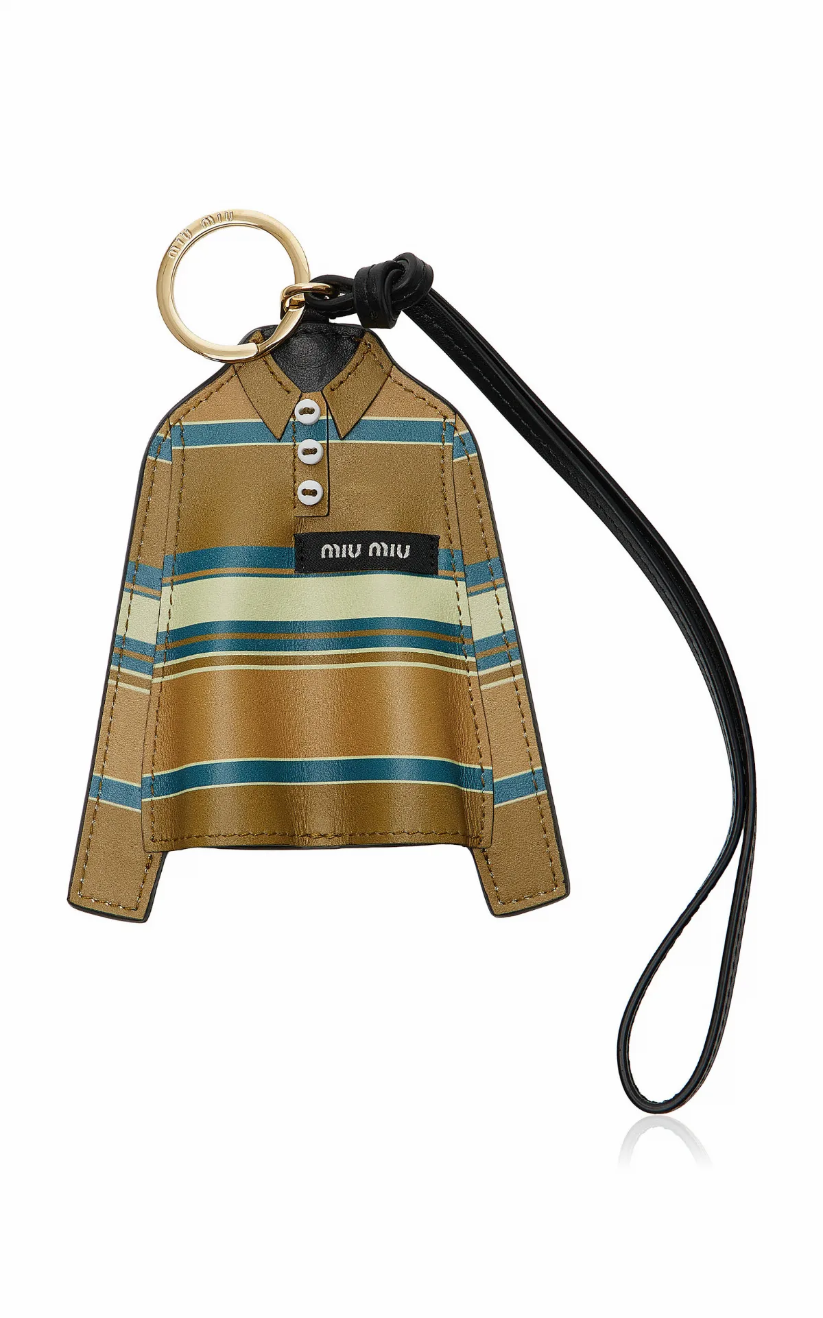 Leather T-Shirt Keychain by Miu Miu