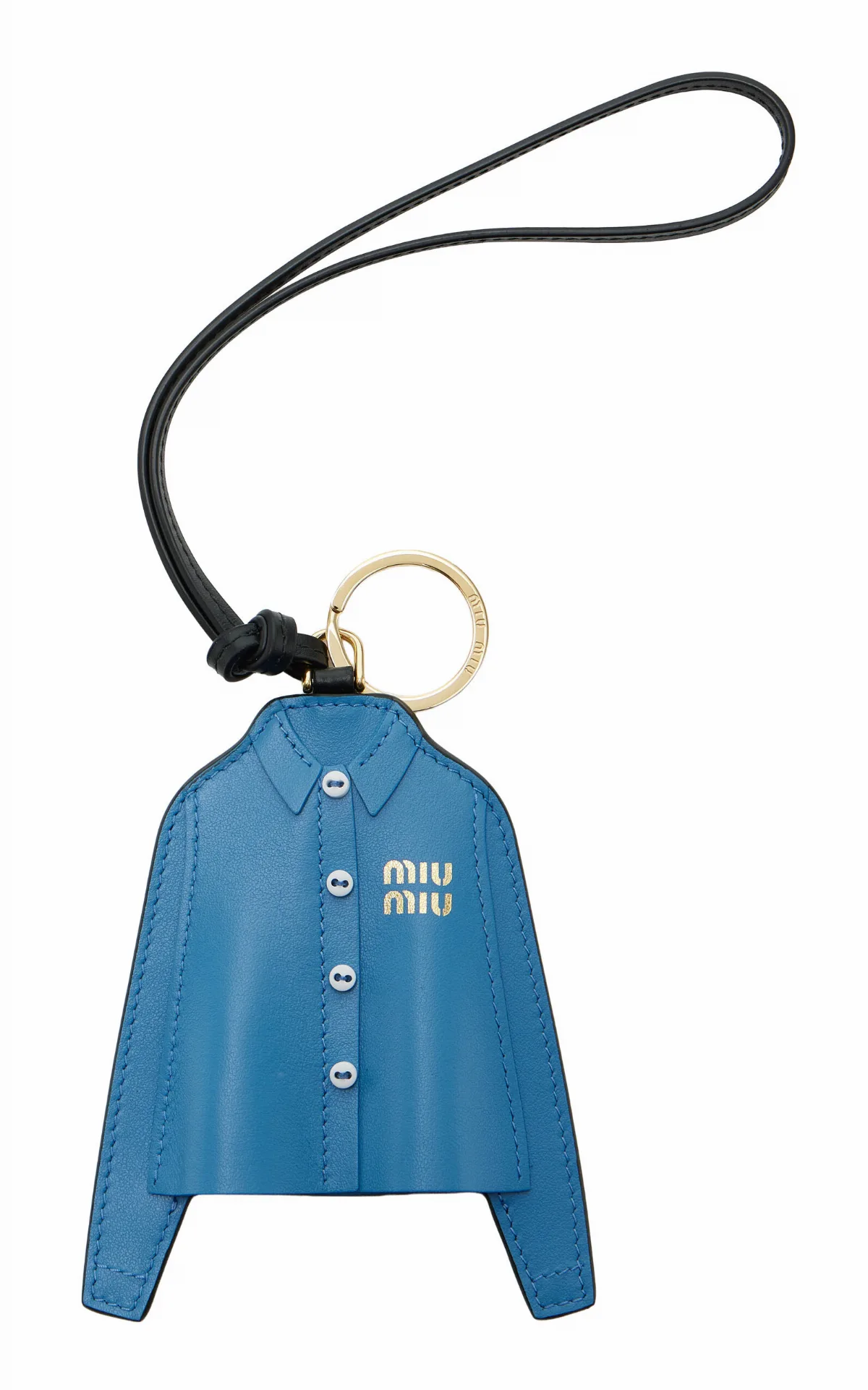 Leather Shirt Keychain by Miu Miu