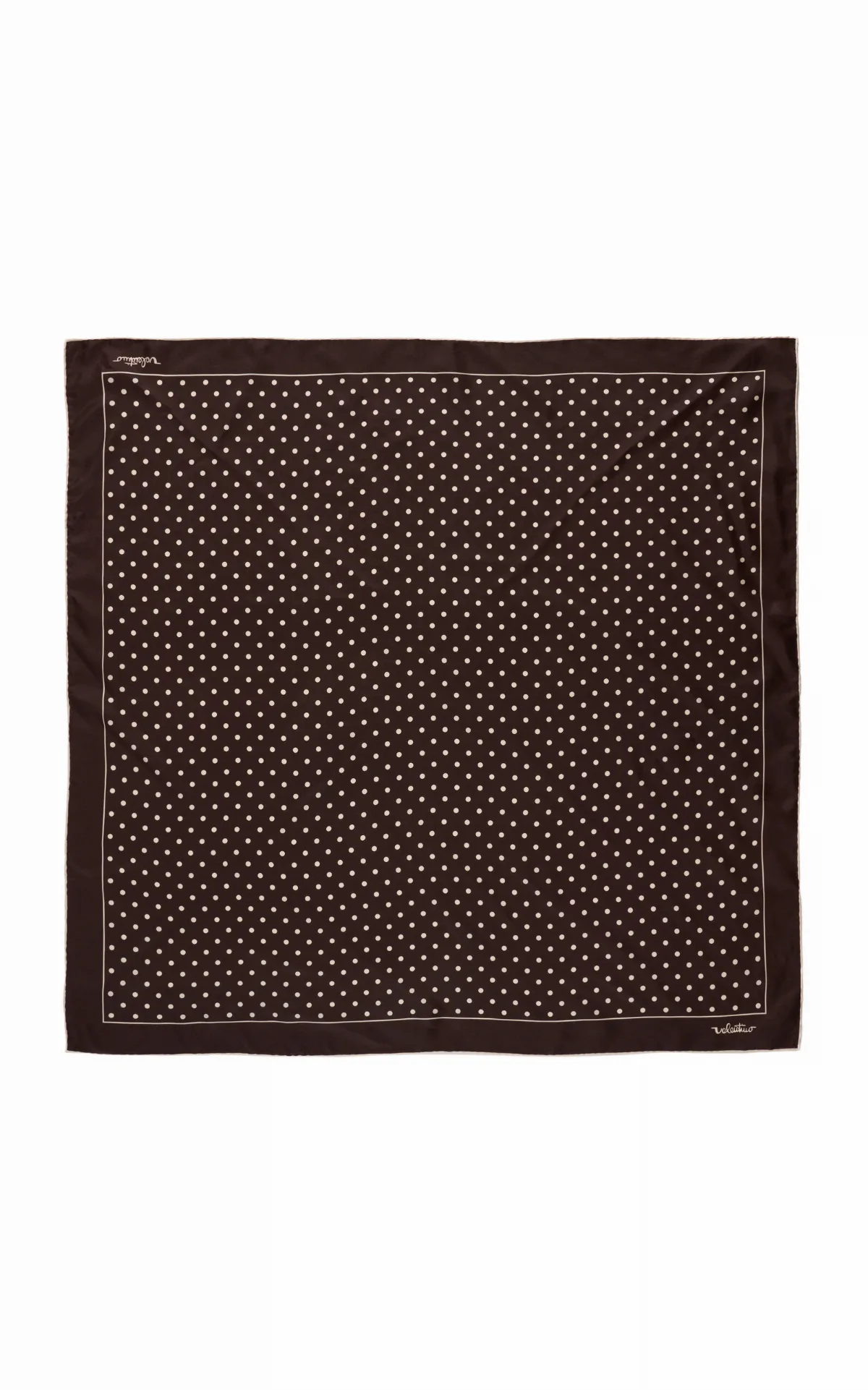 Polka-Dot Print Silk Scarf