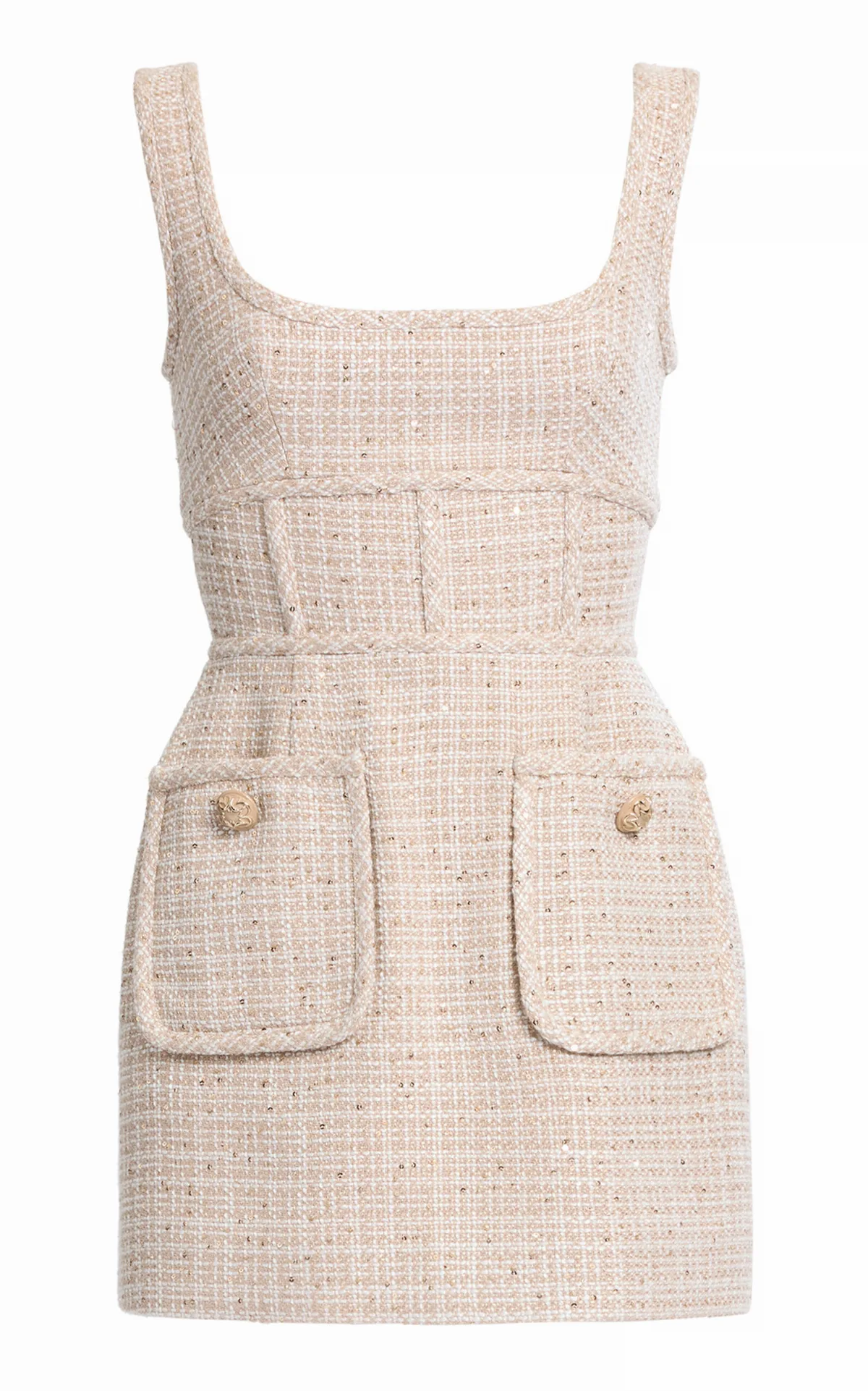 Sequined Tweed Mini Dress by Elie Saab