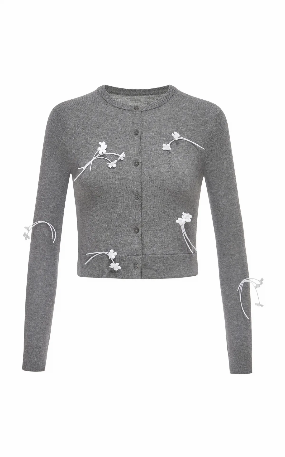 3D Floral Cotton-Modal Cardigan by MONTSAND