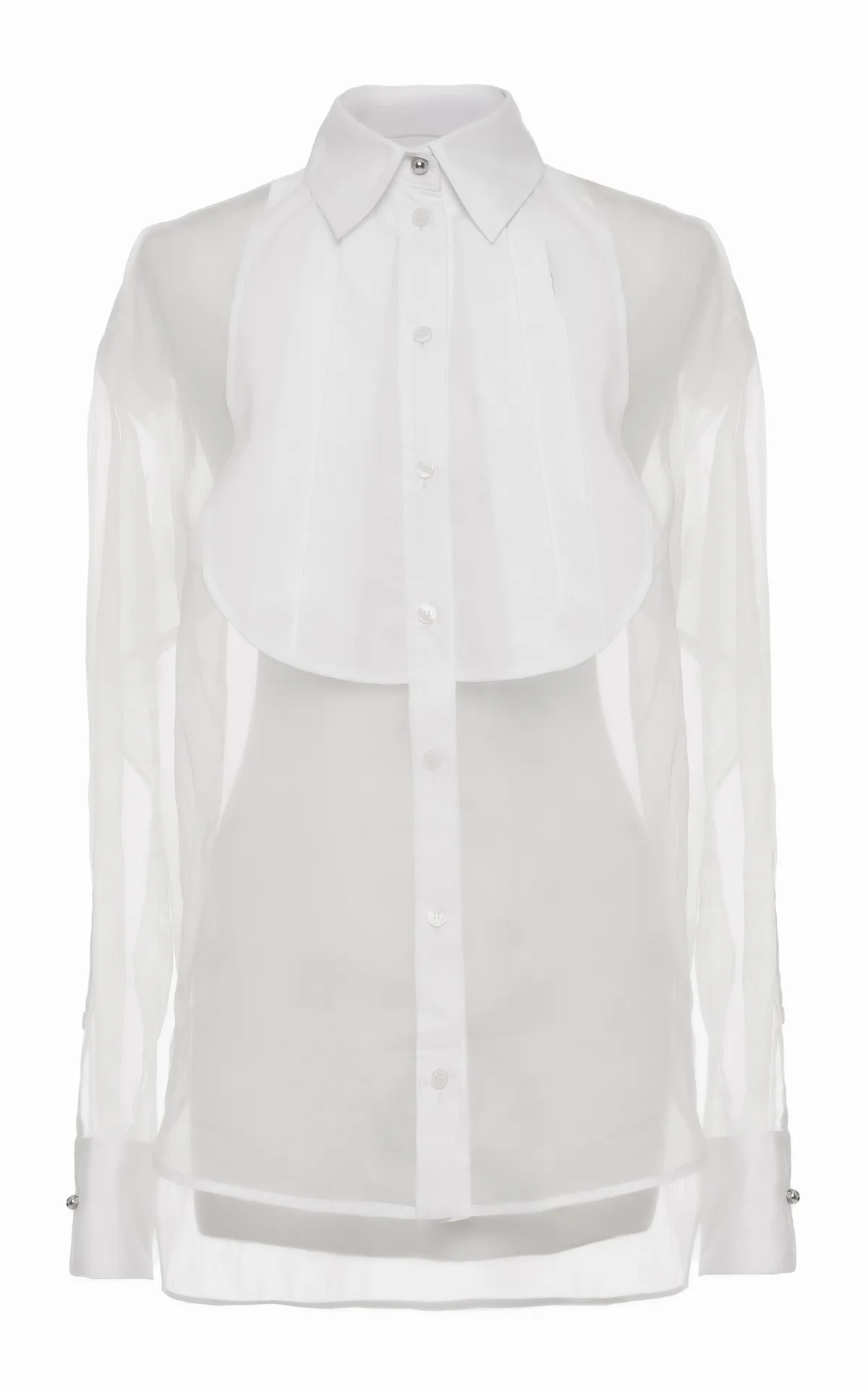 Pleated Silk Tux Shirt by DES_PHEMMES