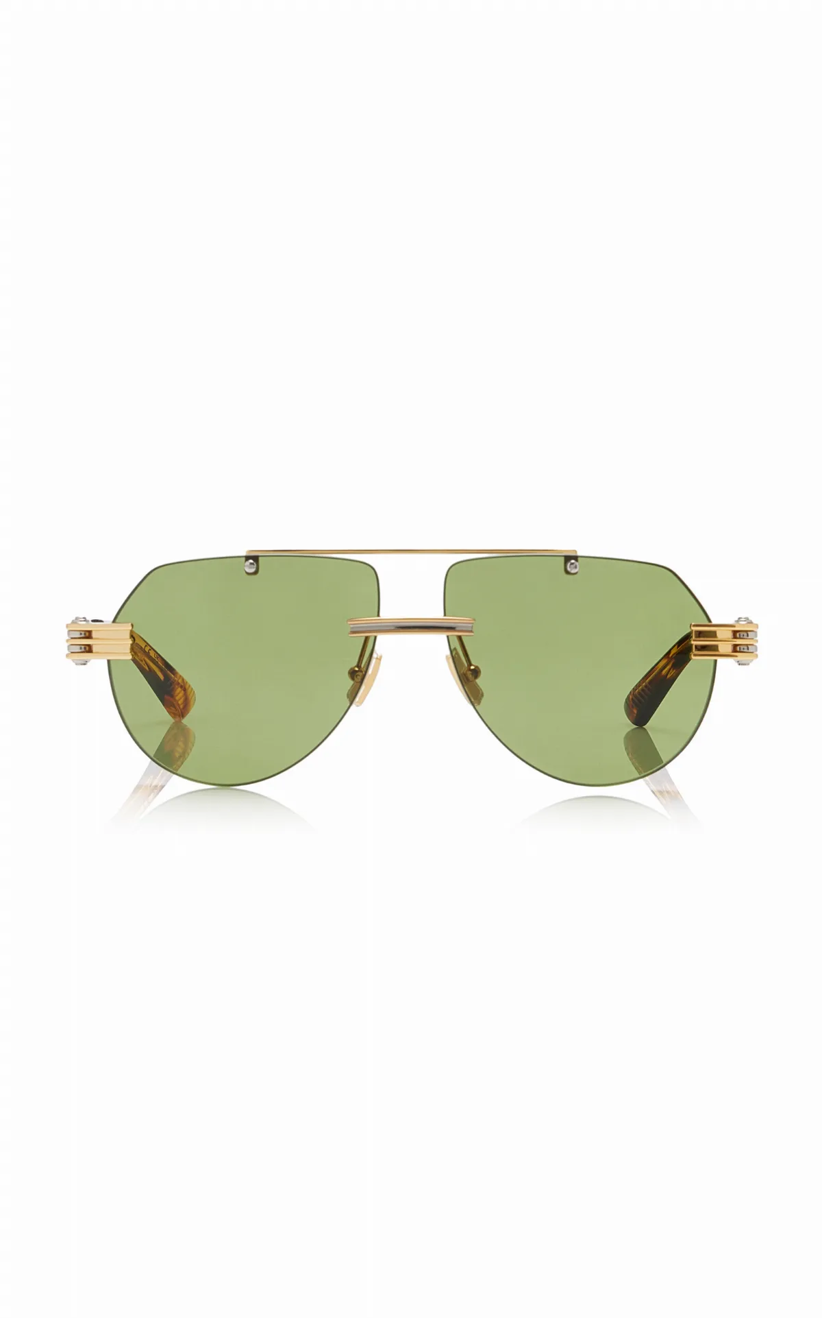 Aviator-Frame Metal Sunglasses