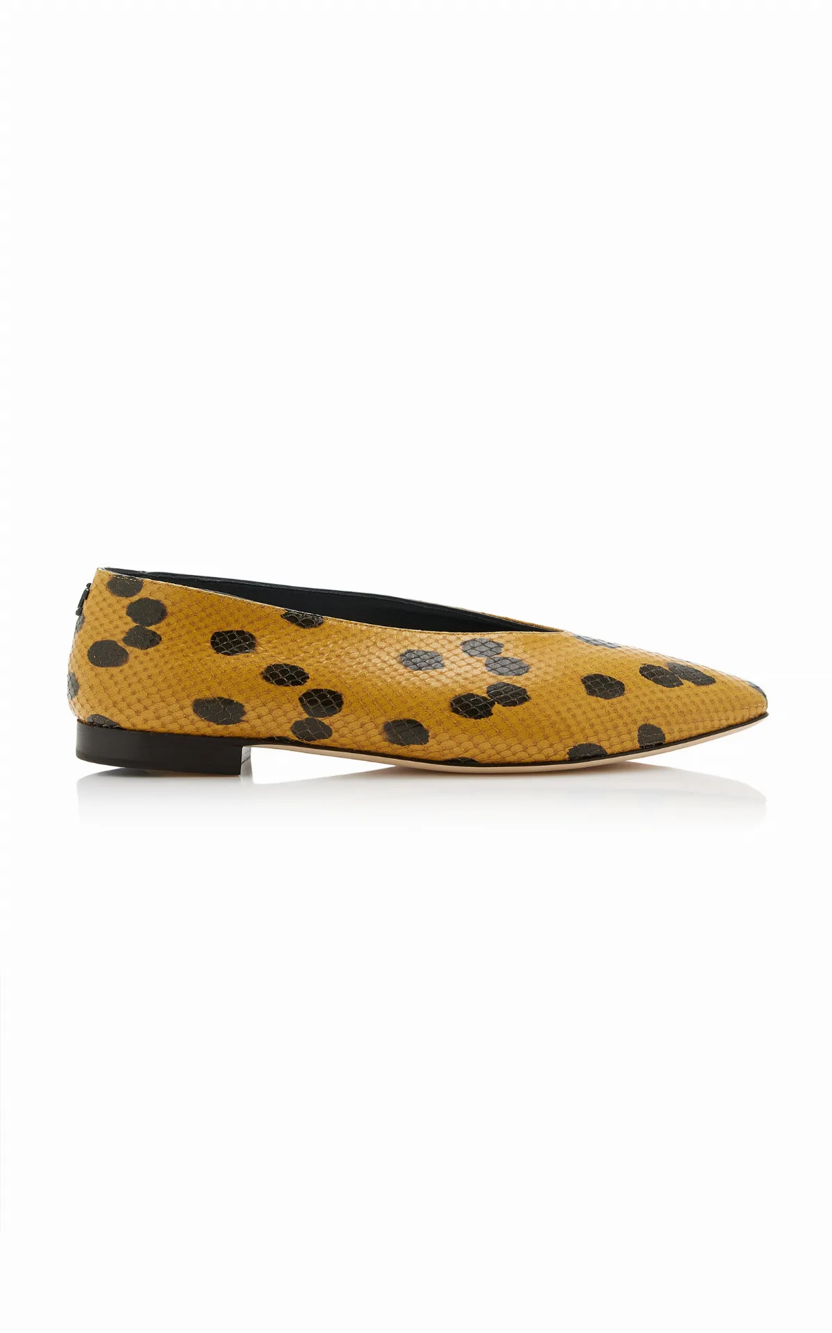 Emiko Snake-Effect Leather Ballet Flats by Jimmy Choo