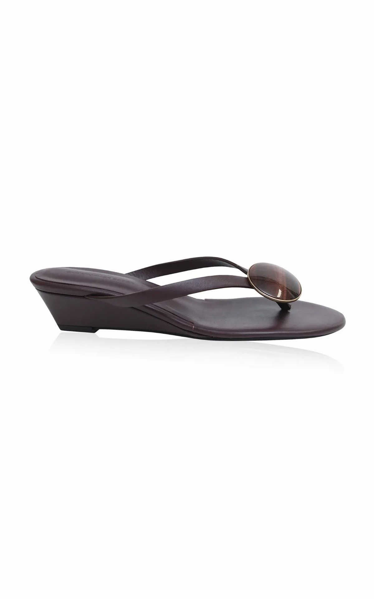 Aura Quartz Leather Wedge Sandals by Christopher Esber