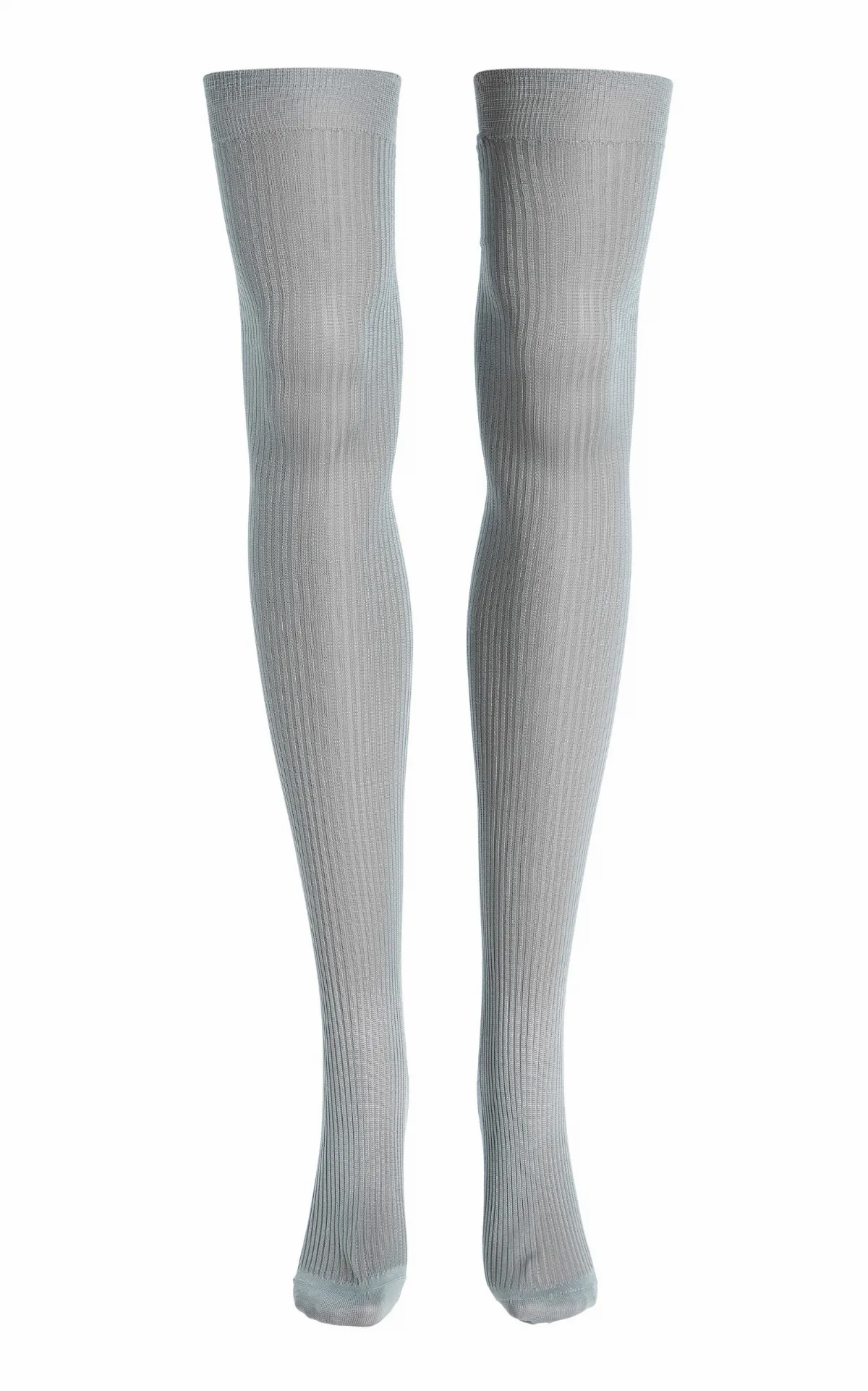 Knee-High Ribbed-Silk Socks by Miu Miu