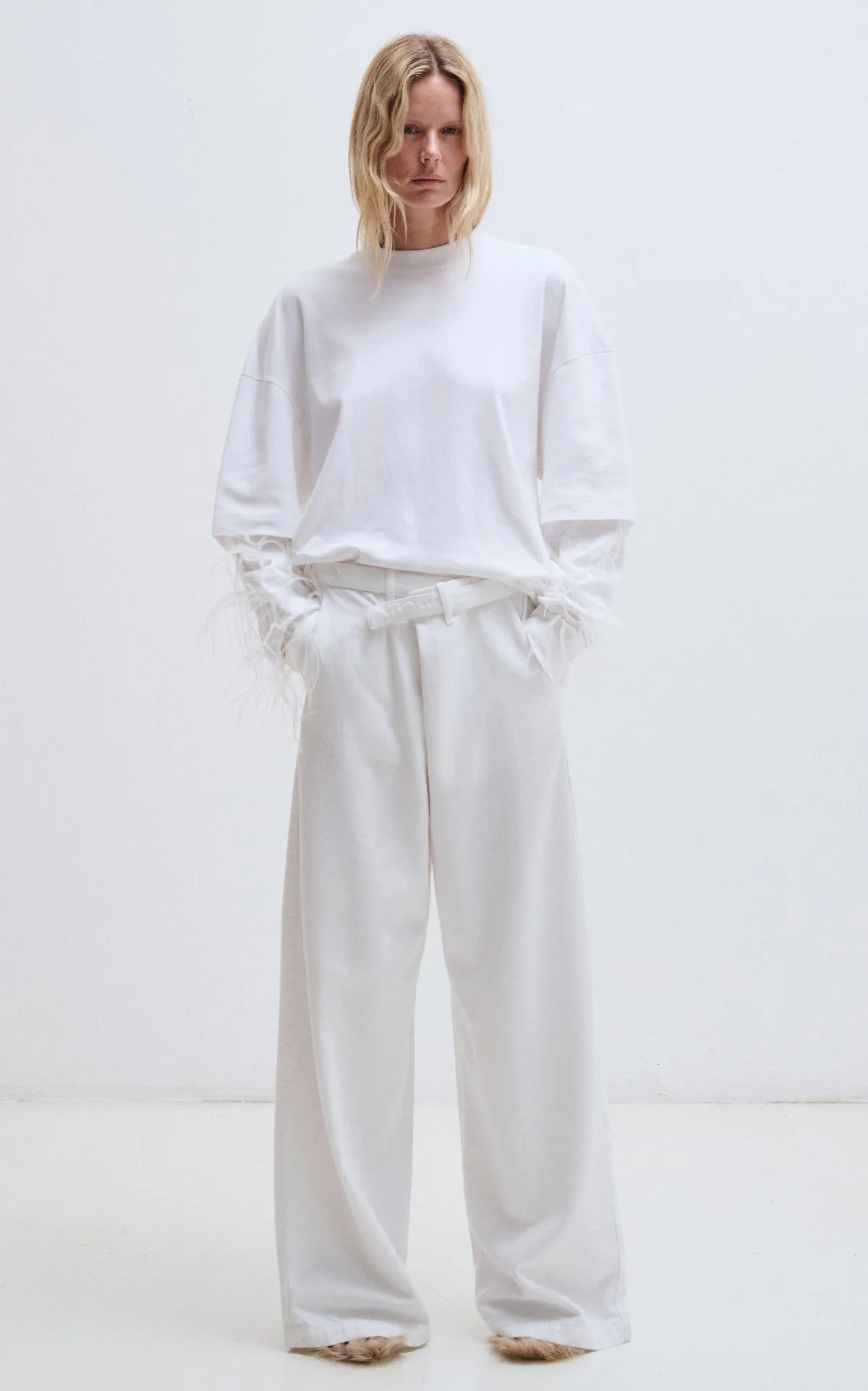 Gaia Cotton-Tencel Belted Denim Pants by DARKPARK