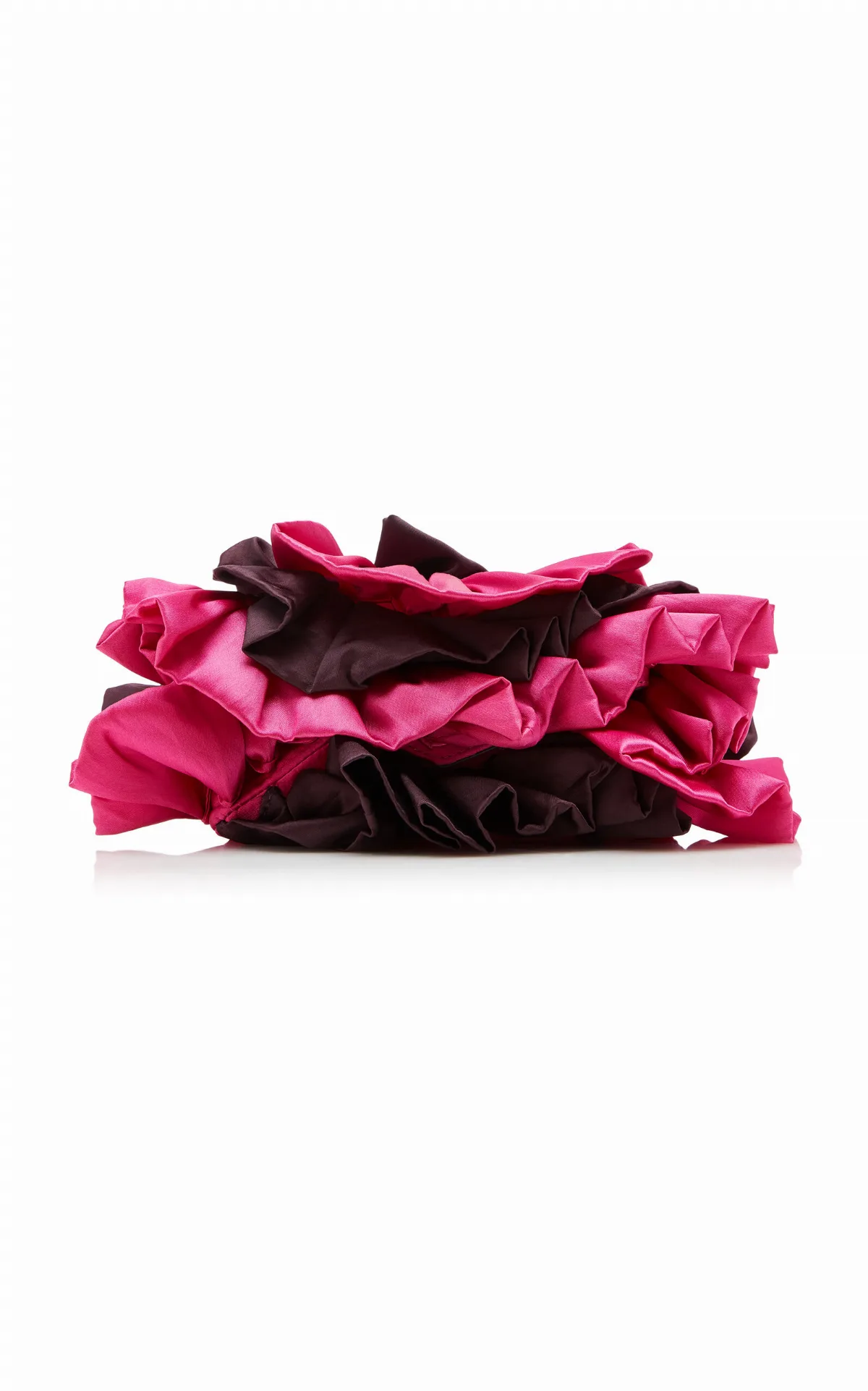 Ruffle Satin Clutch by Dries Van Noten