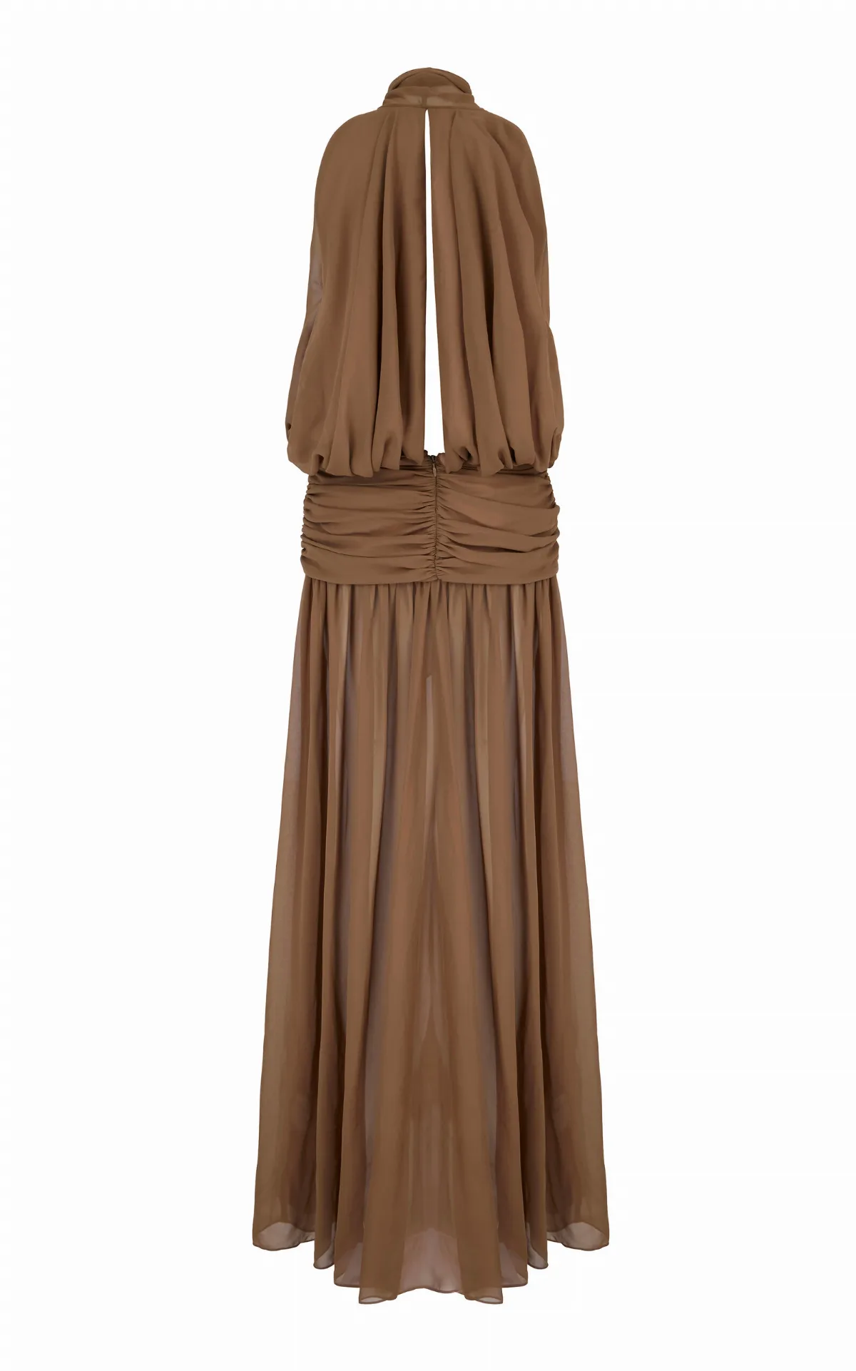 Cruz Crepe Tie-Neck Maxi Dress