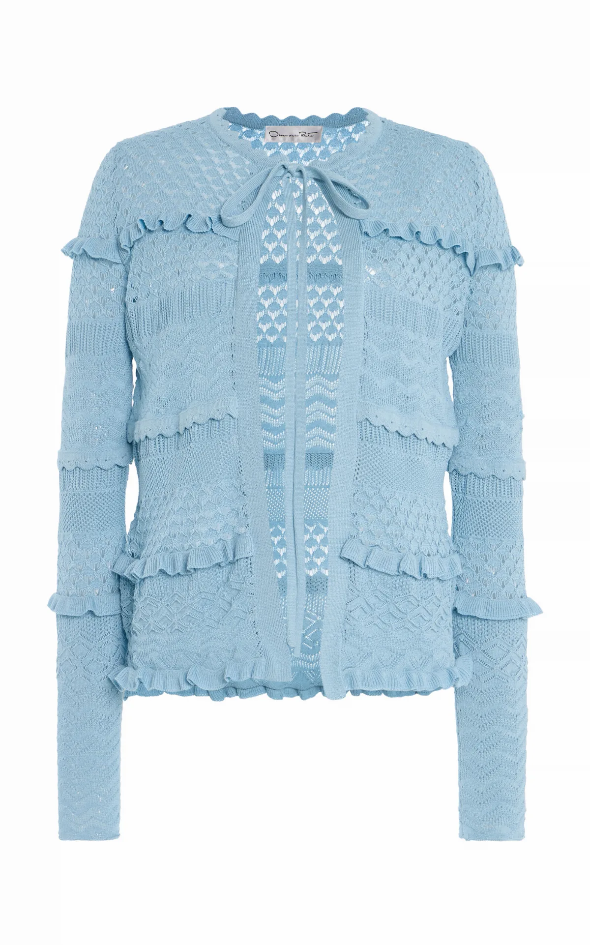 Mixed-Stitch Silk-Cotton Cardigan