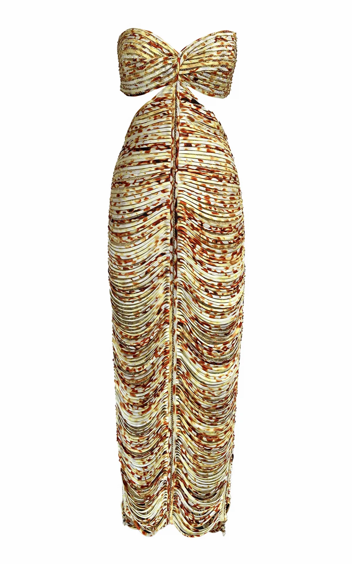 Ola Solar Cutout Silk Handmade Dress by Francesca Miranda