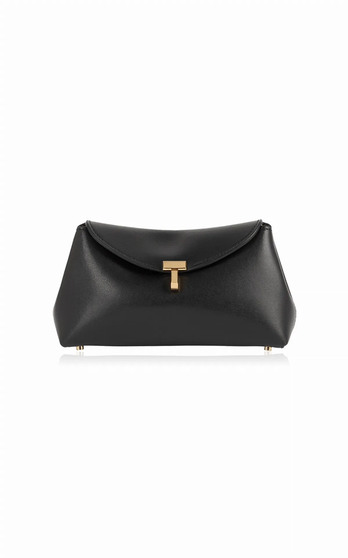 Mini T-Lock Leather Clutch