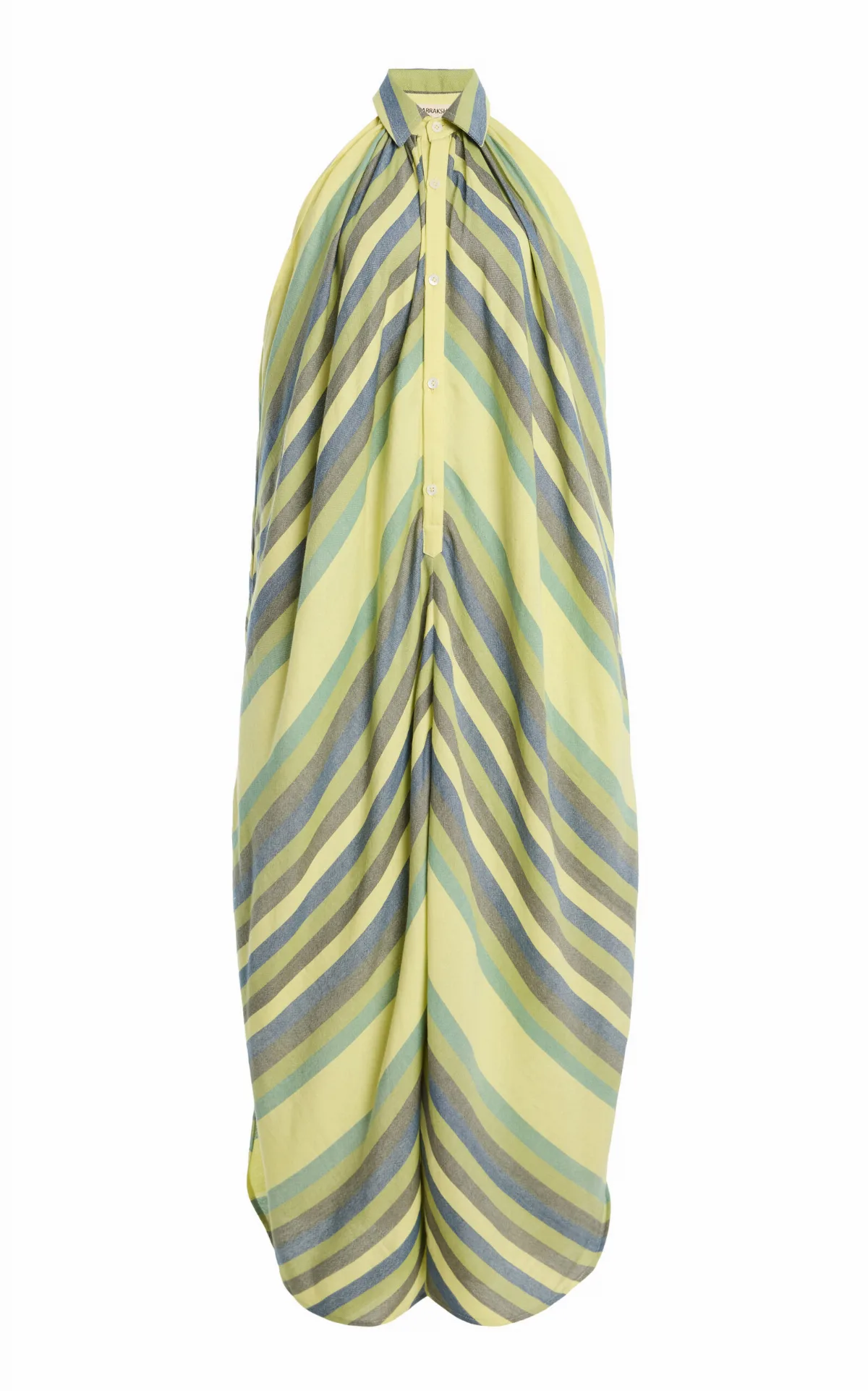 The Halter Striped Cotton Midi Dress by Marrakshi Life