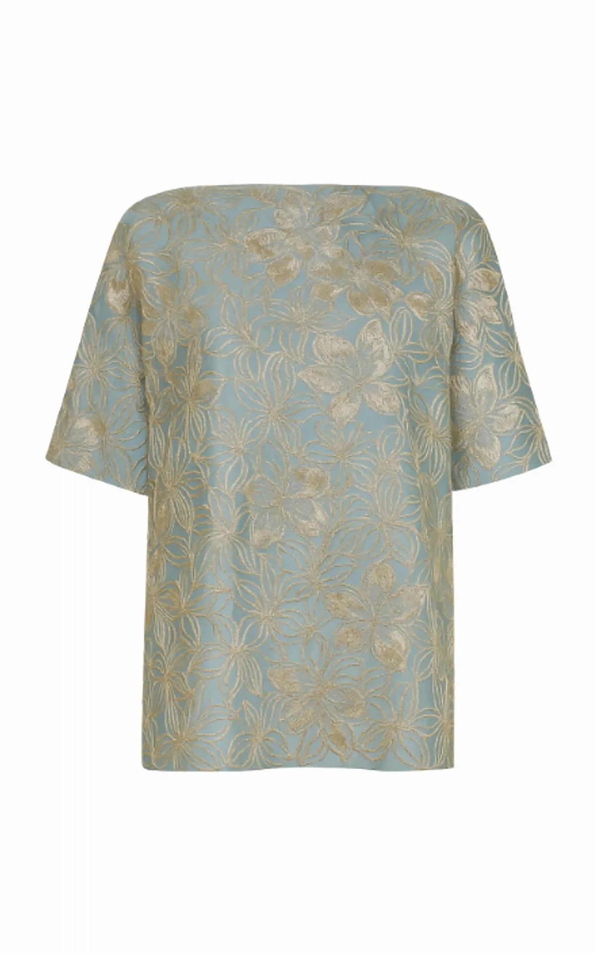 Metallic Floral-Print Top by Dima Ayad