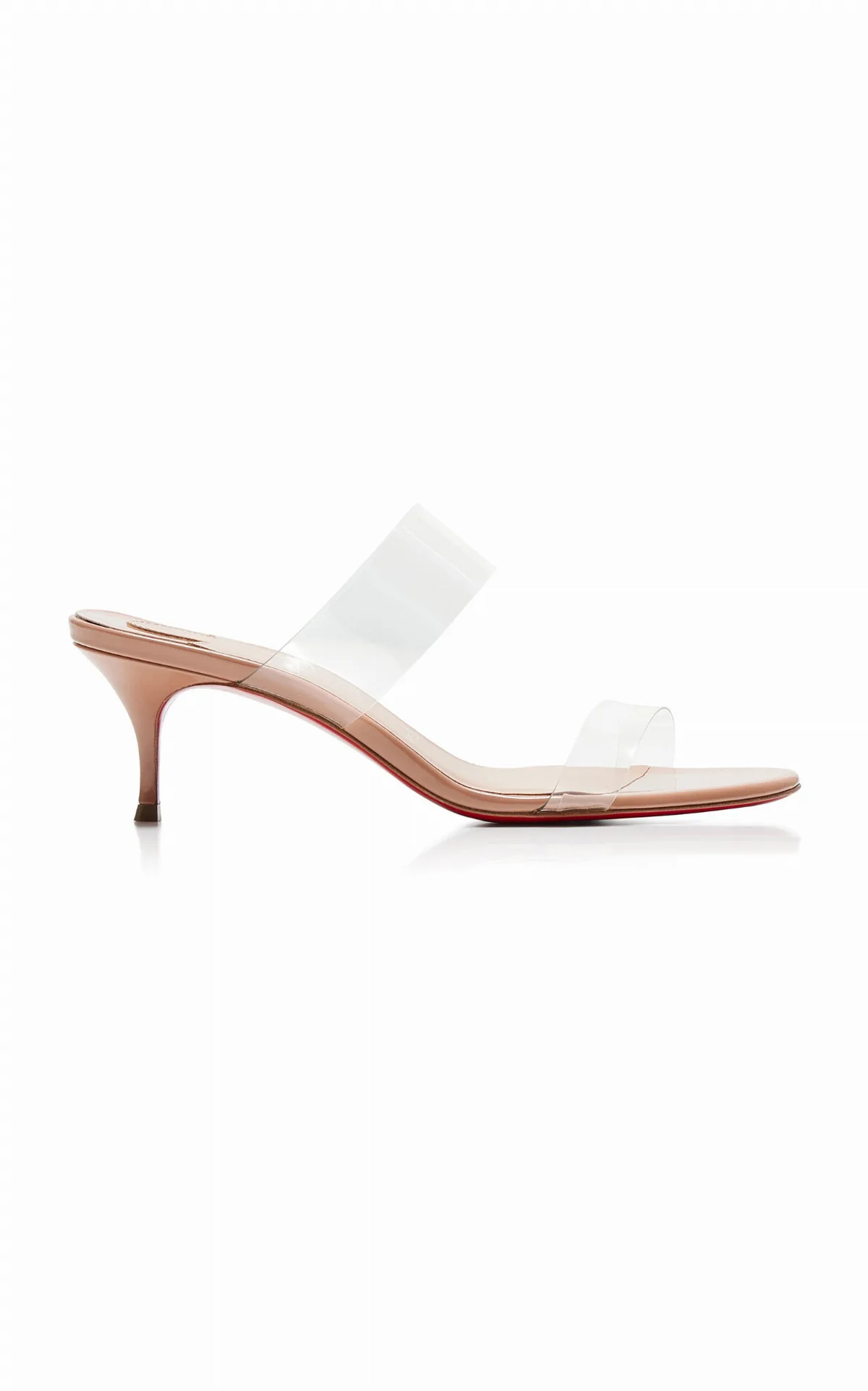 Just Nothing 55mm Patent PVC Sandals by Christian Louboutin