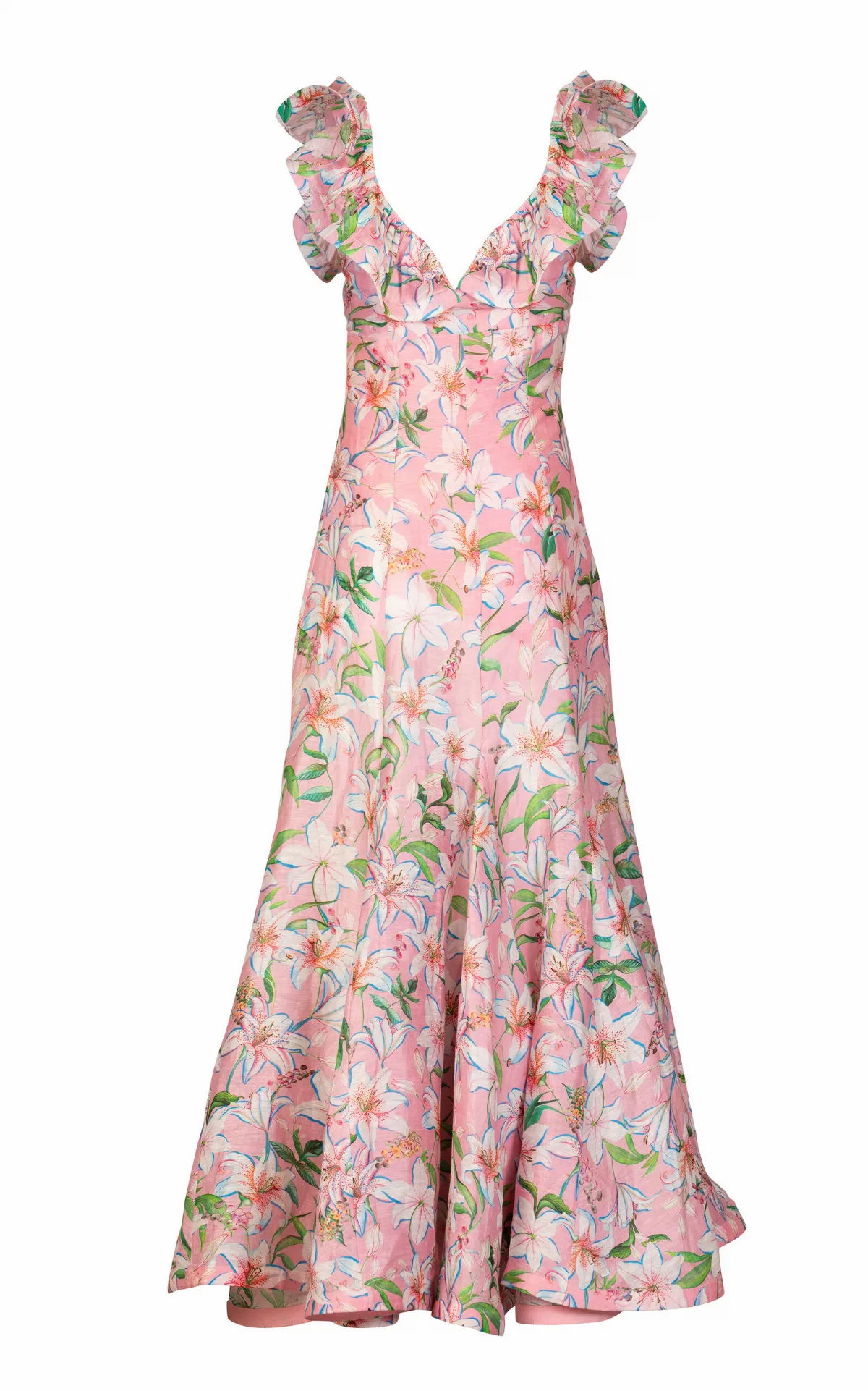 Lily Blossom Linen-Silk Dress by La Fuori