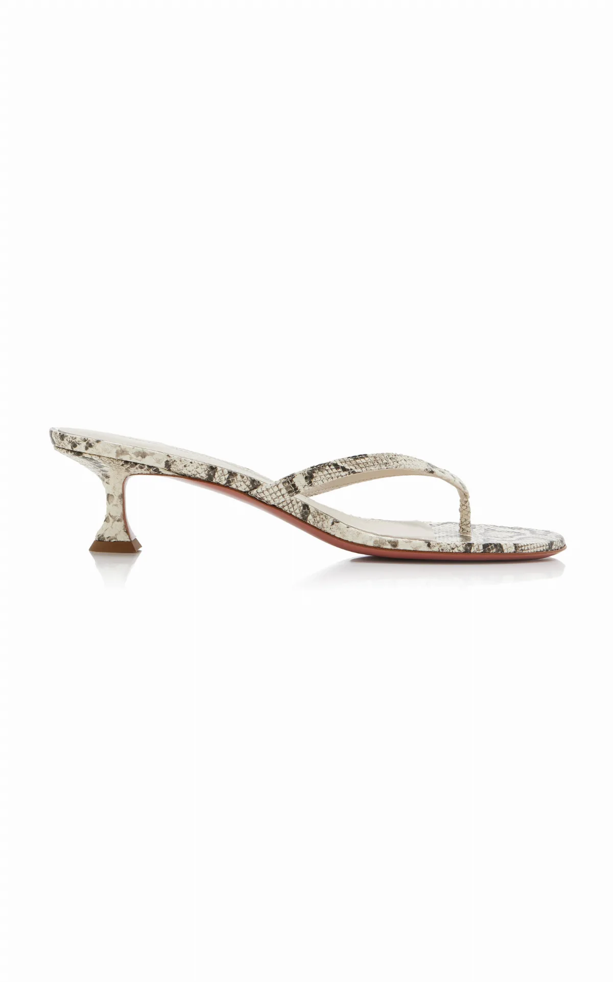 Juliette Snake-Effect Leather Sandals by Amina Muaddi