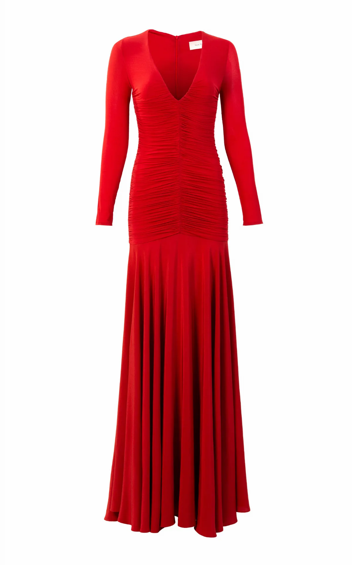 Lina Gathered Silk-Blend Maxi Dress by Silvia Tcherassi