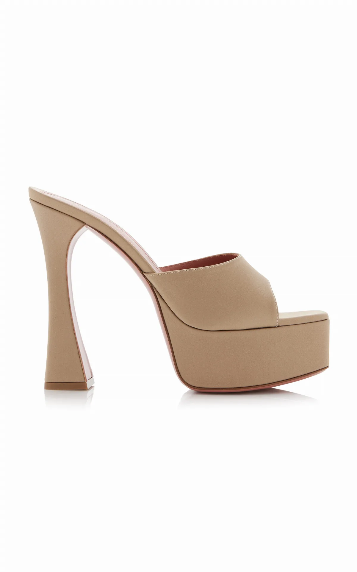 Dalida Satin Platform Mules by Amina Muaddi