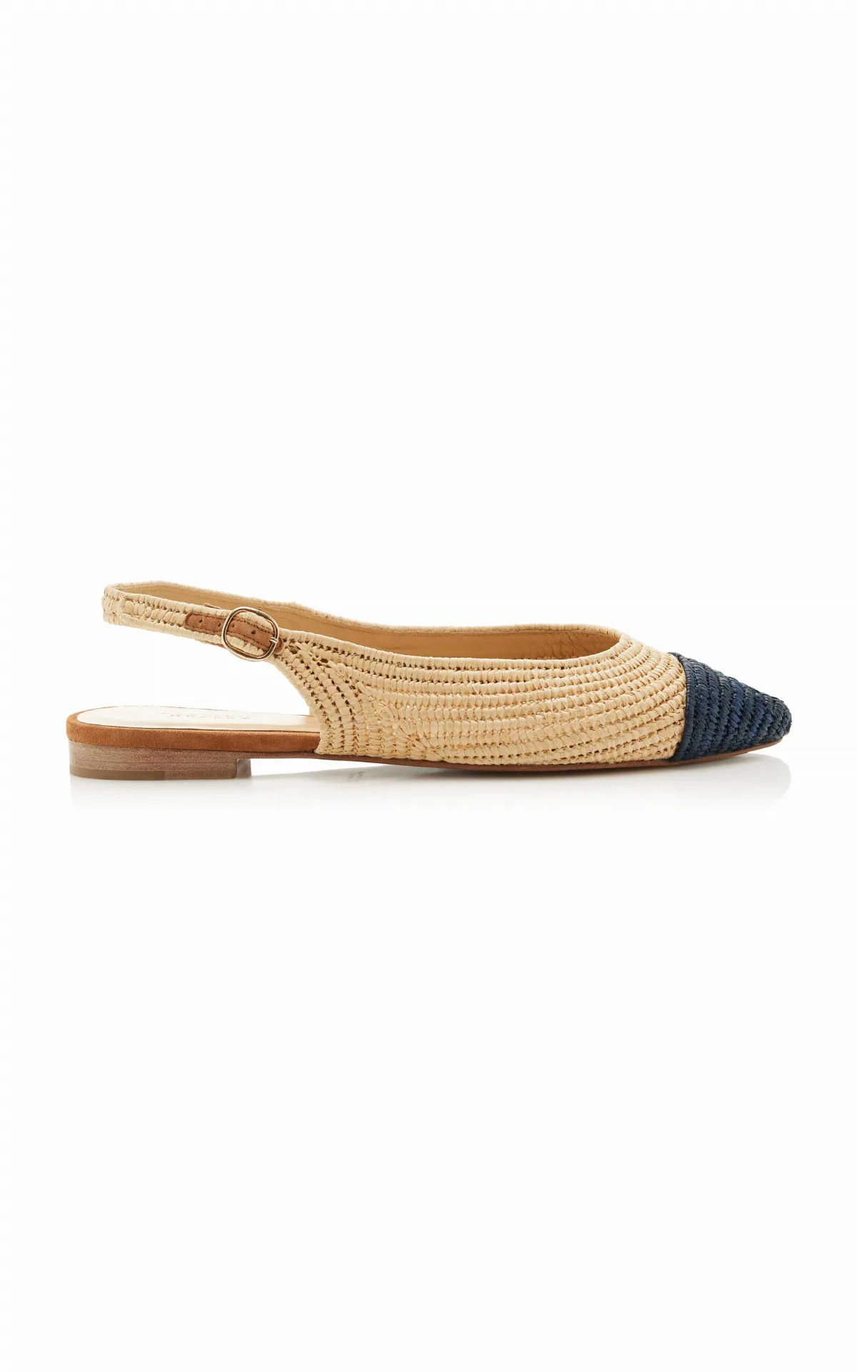 Strength Suede-Trimmed Slingback Flats by Gabriela Hearst