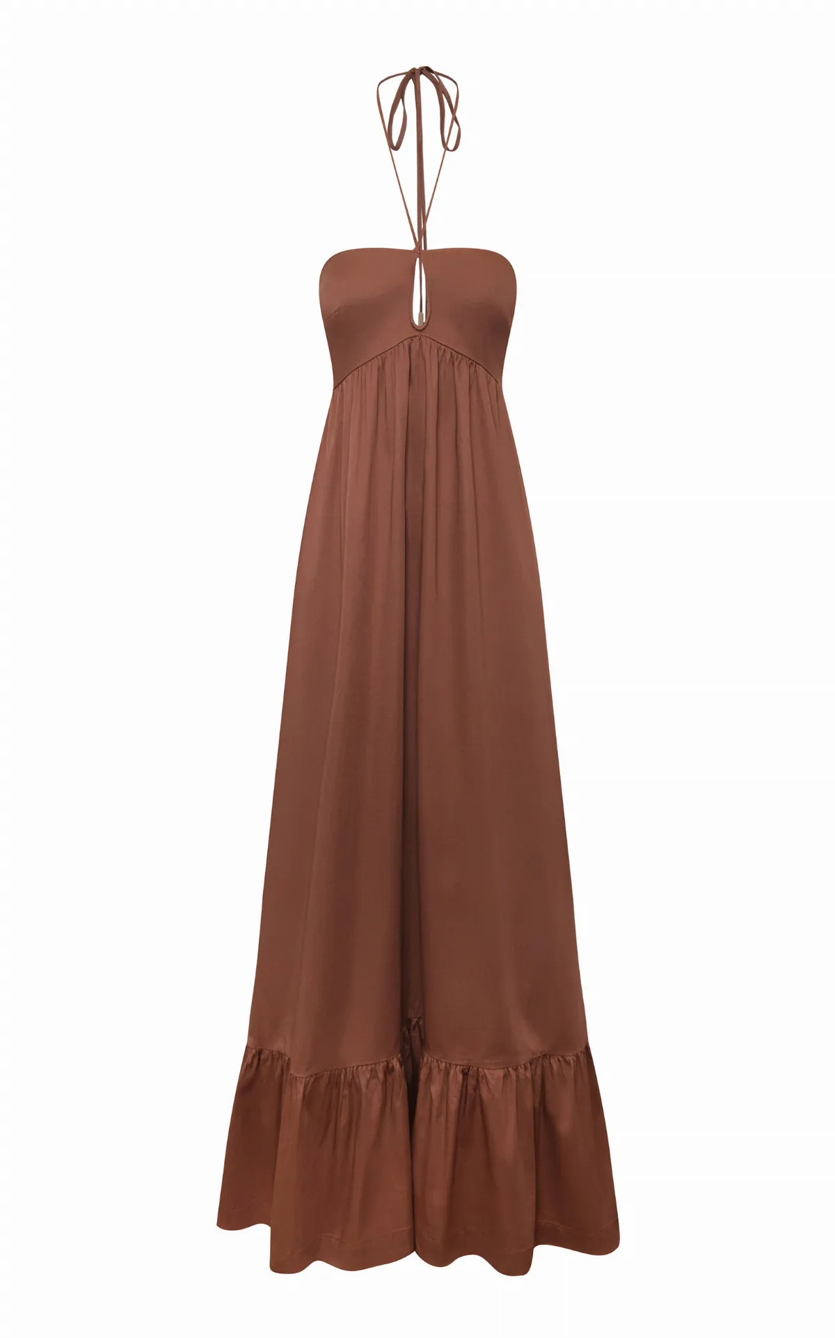 La Cocoa Strapless Cotton Maxi Dress