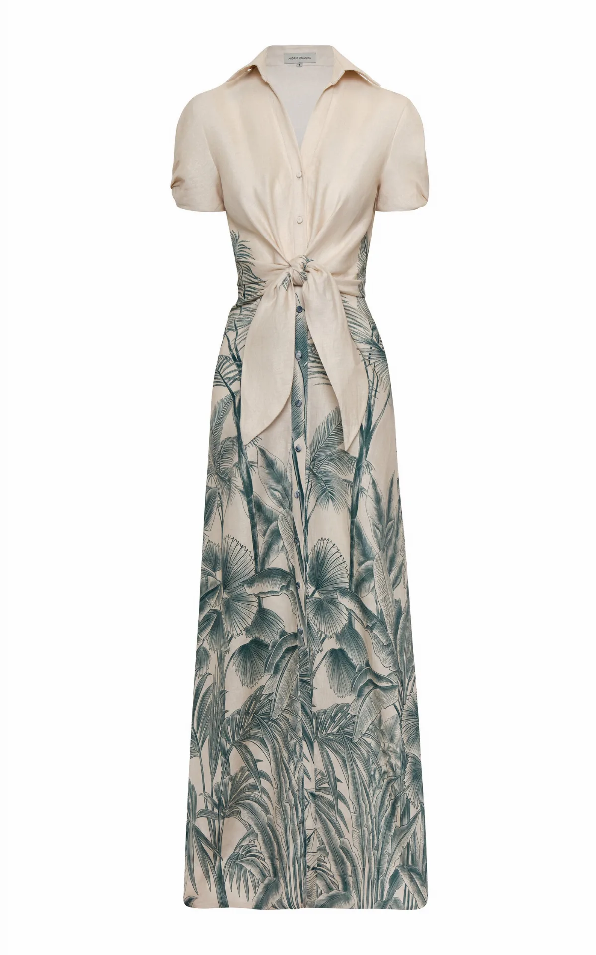 Bahira Printed Linen Maxi Dress by Andres Otalora