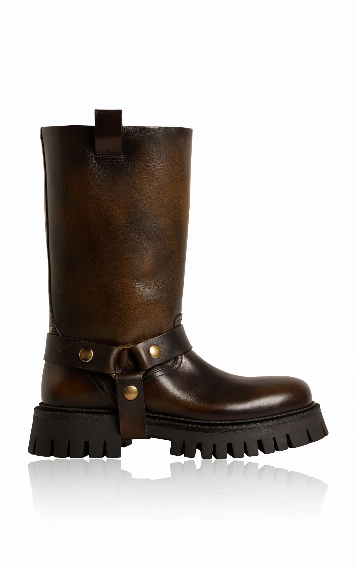 Kurt Distressed Leather Boots by Golden Goose