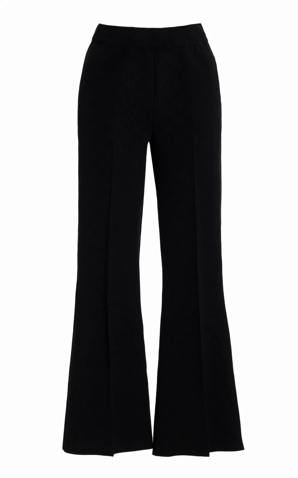 Kick Stretch-Cotton Knit Cropped Flared Pants