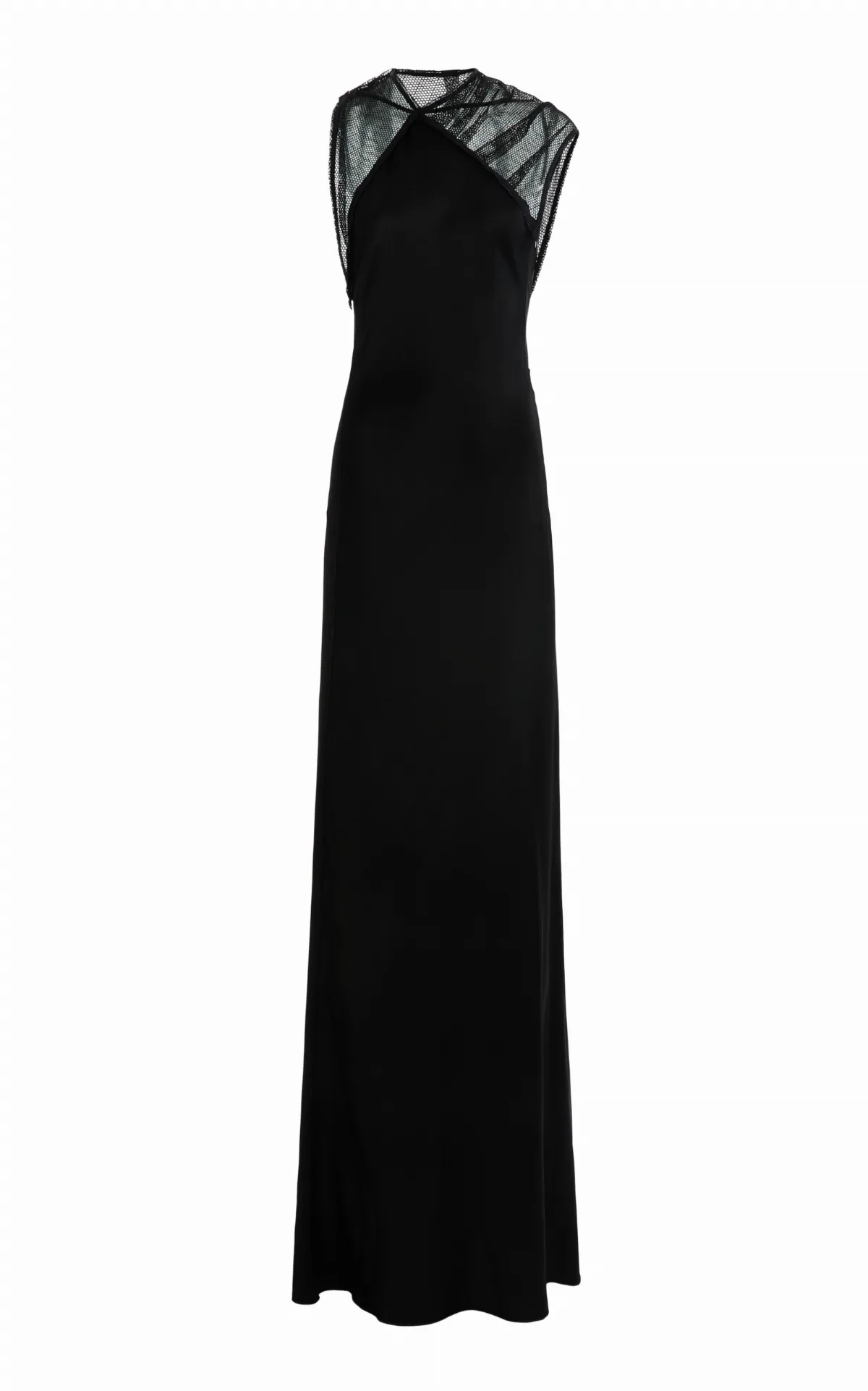 Mesh-Detailed Crepe Gown by Victoria Beckham